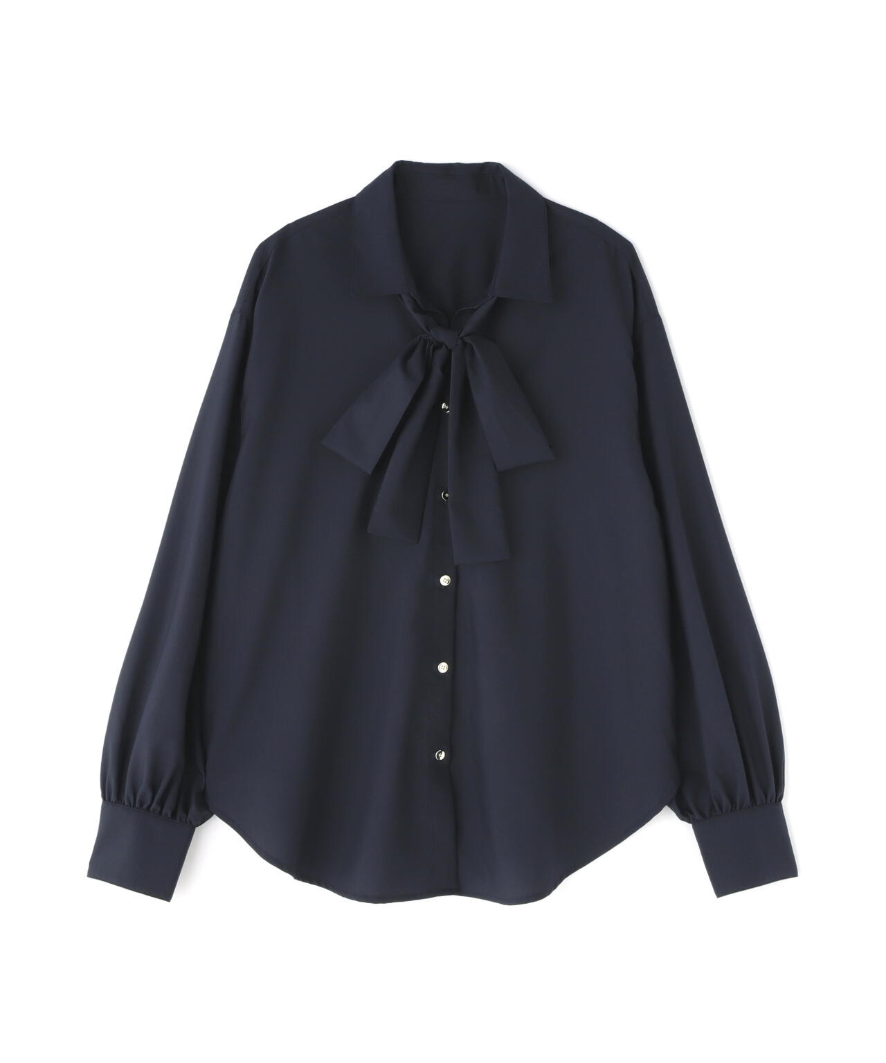 【小室安未さん着用】ゴールドボタン2wayリボンブラウス