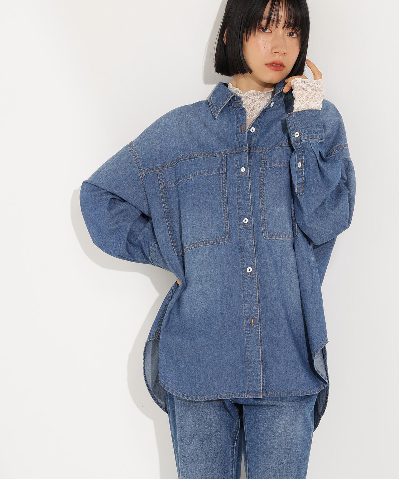 デニムオーバーシャツ
