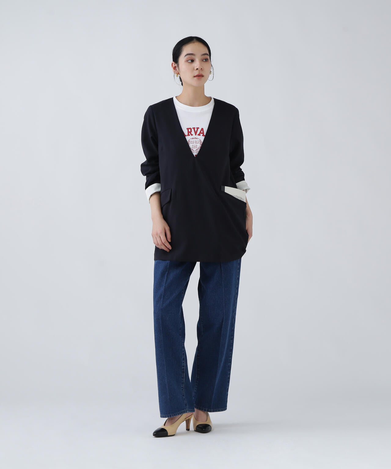 【365ユーティリティー】洗えてシワになりづらいジャケットみたいなブラウスセットアップ ブラウス