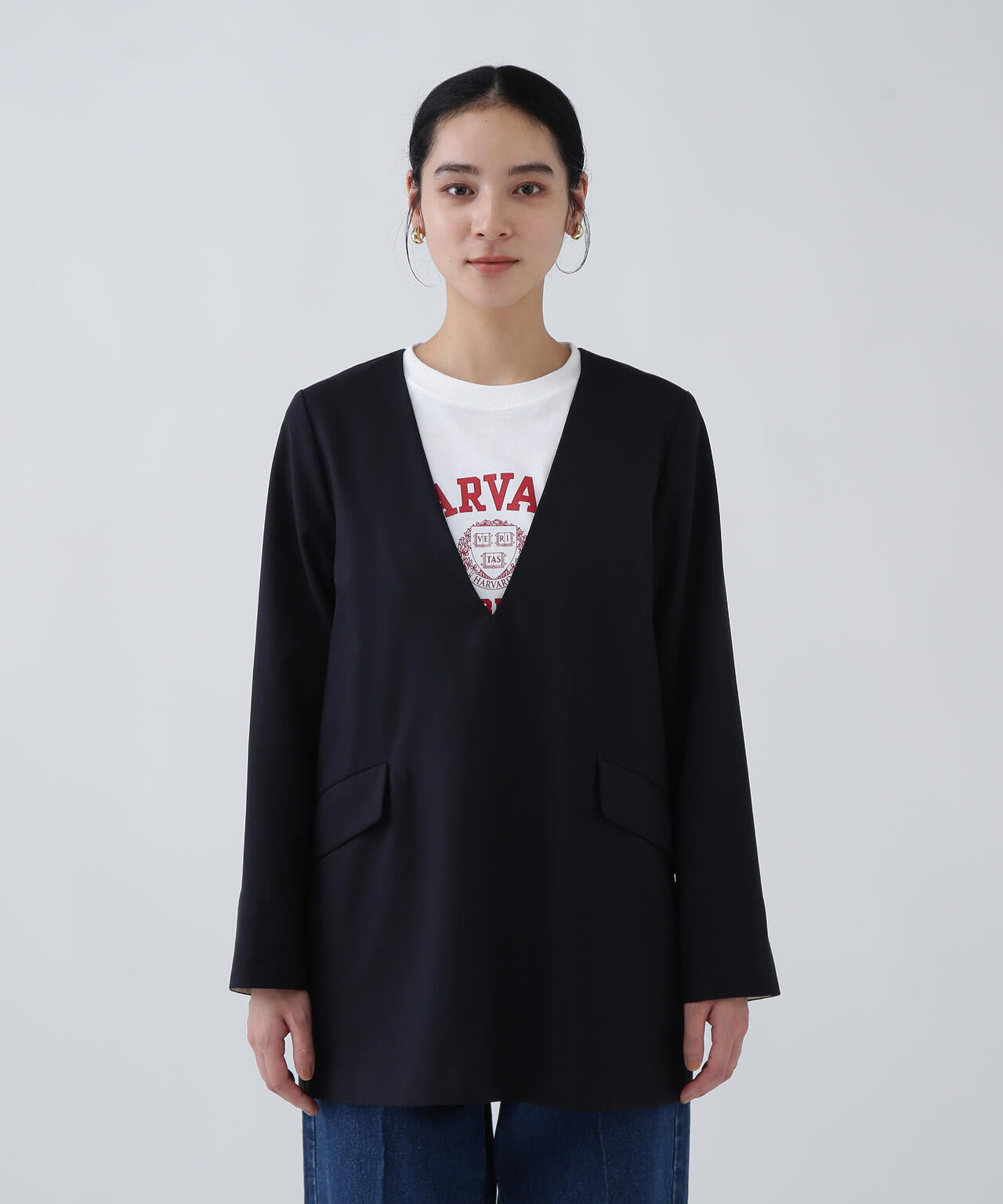 【365ユーティリティー】洗えてシワになりづらいジャケットみたいなブラウスセットアップ ブラウス