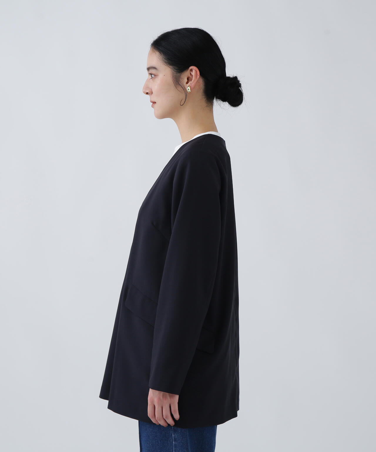 【365ユーティリティー】洗えてシワになりづらいジャケットみたいなブラウスセットアップ ブラウス