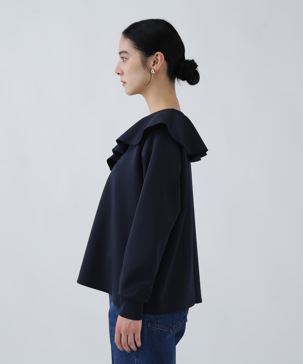 【好きを着て気分が高まる】洗える楽ちんキレイ見えラッフルブラウス