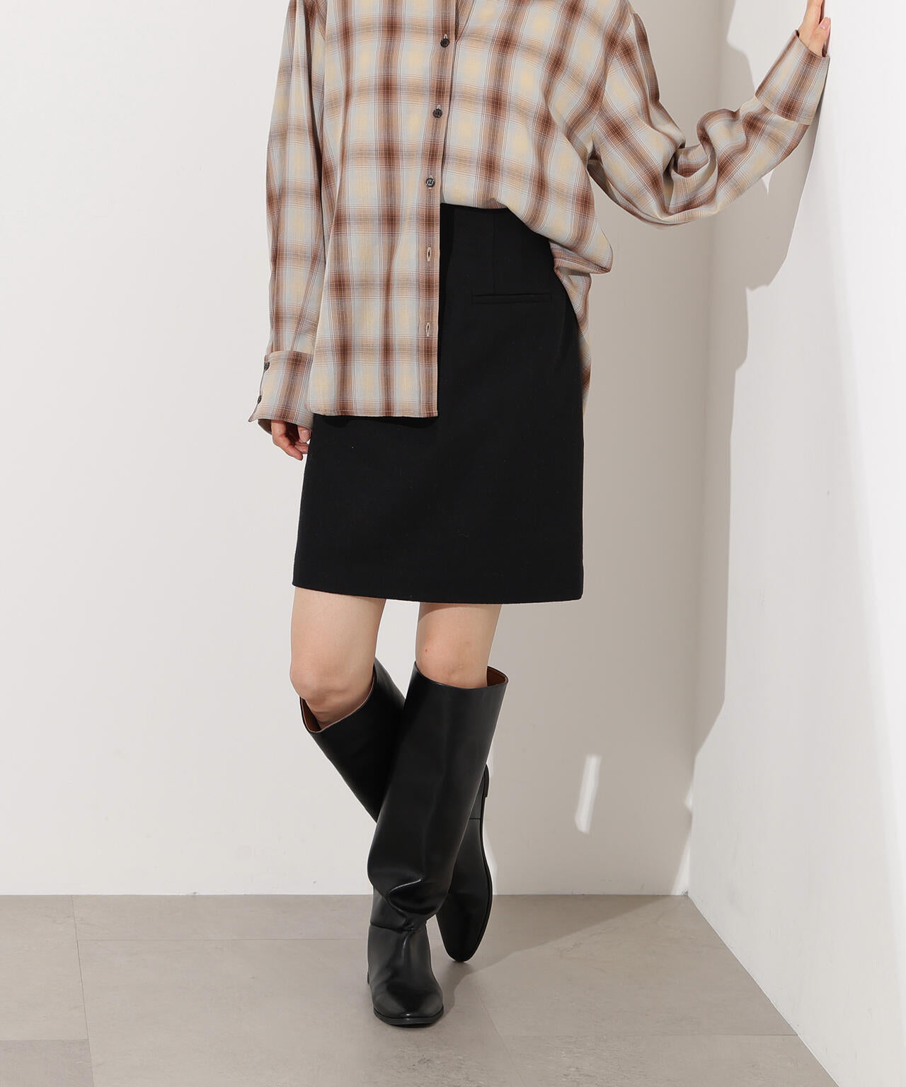 【岸本セシルさん着用】フラノミニスカート