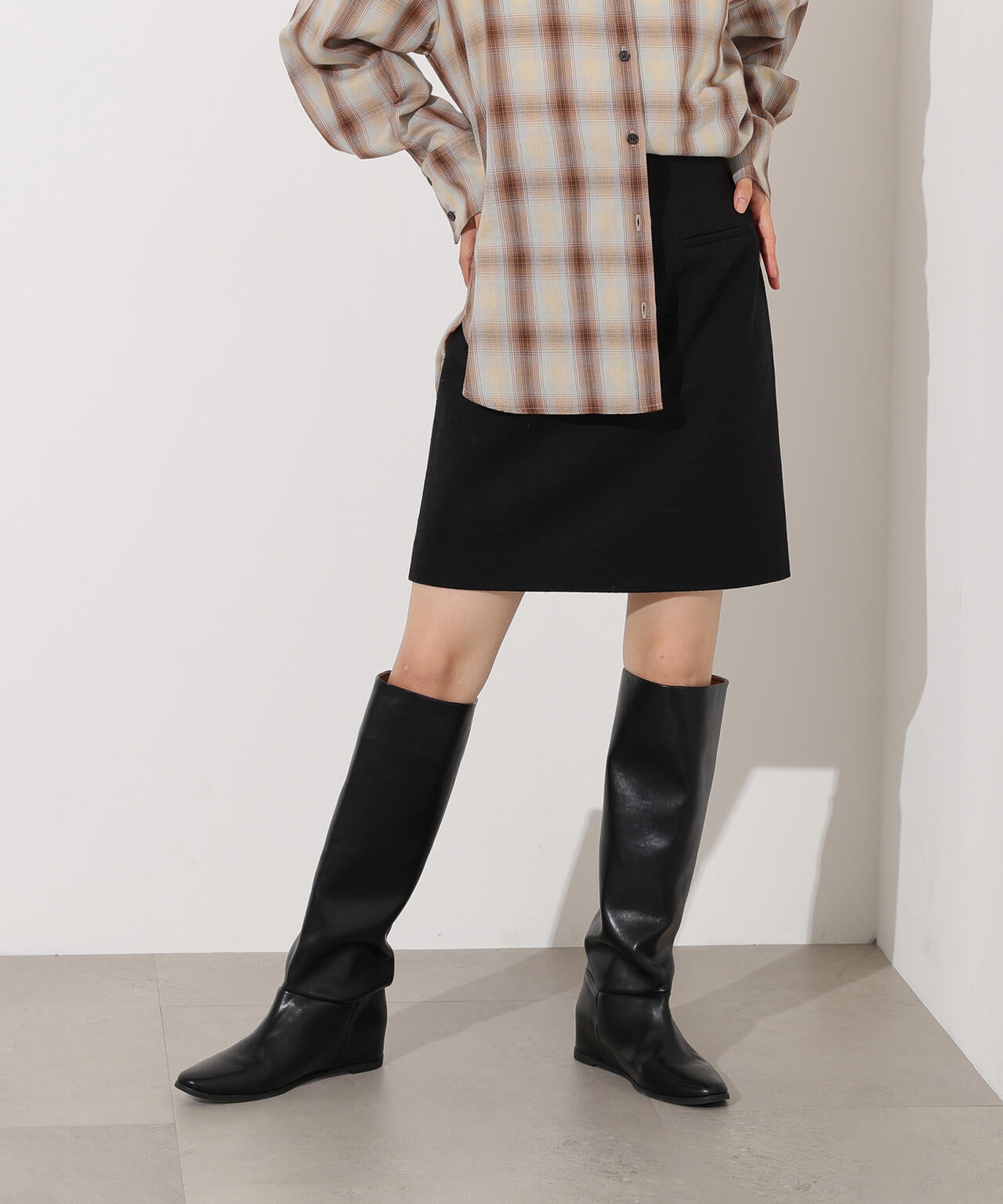 【岸本セシルさん着用】フラノミニスカート