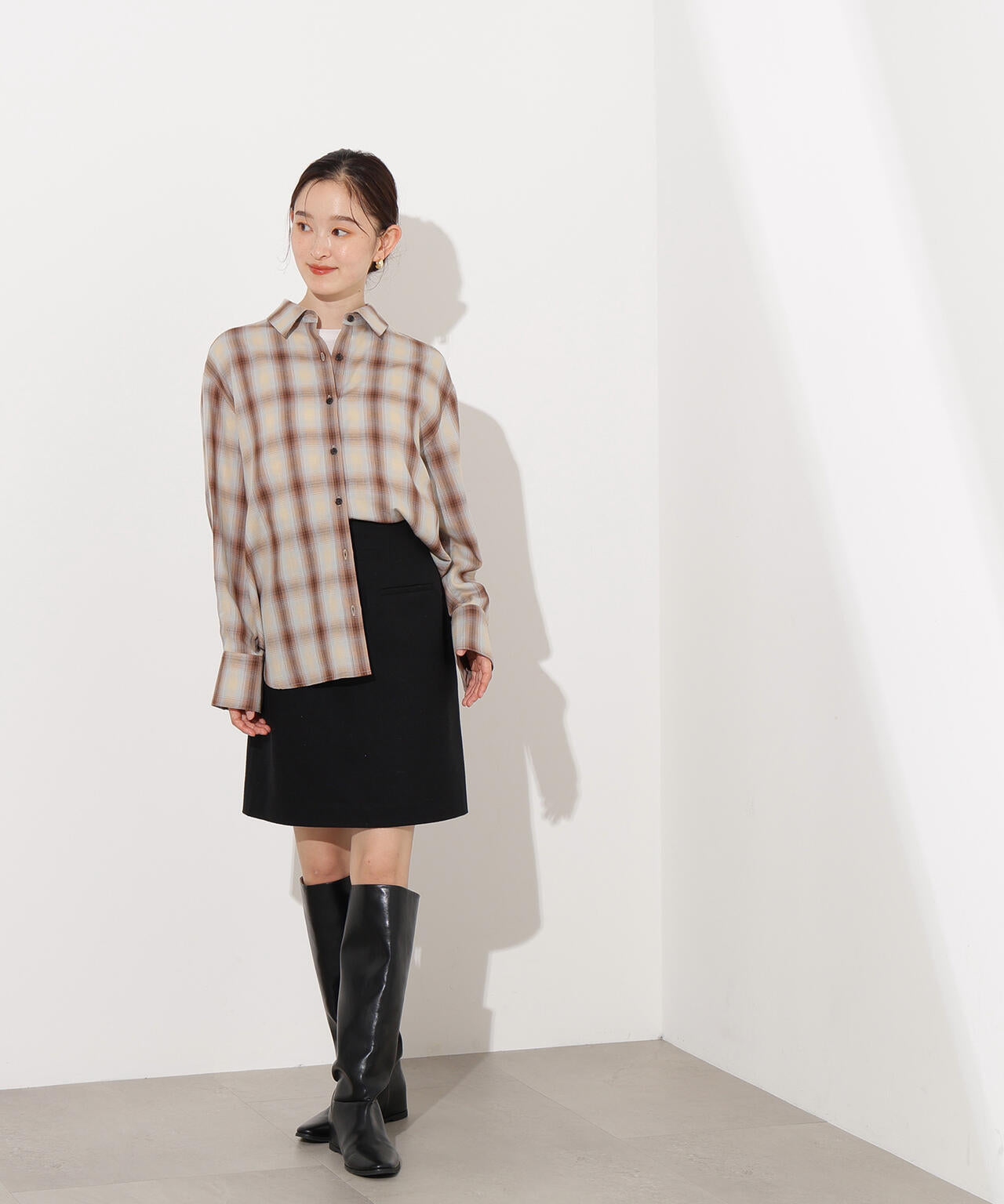 【岸本セシルさん着用】フラノミニスカート