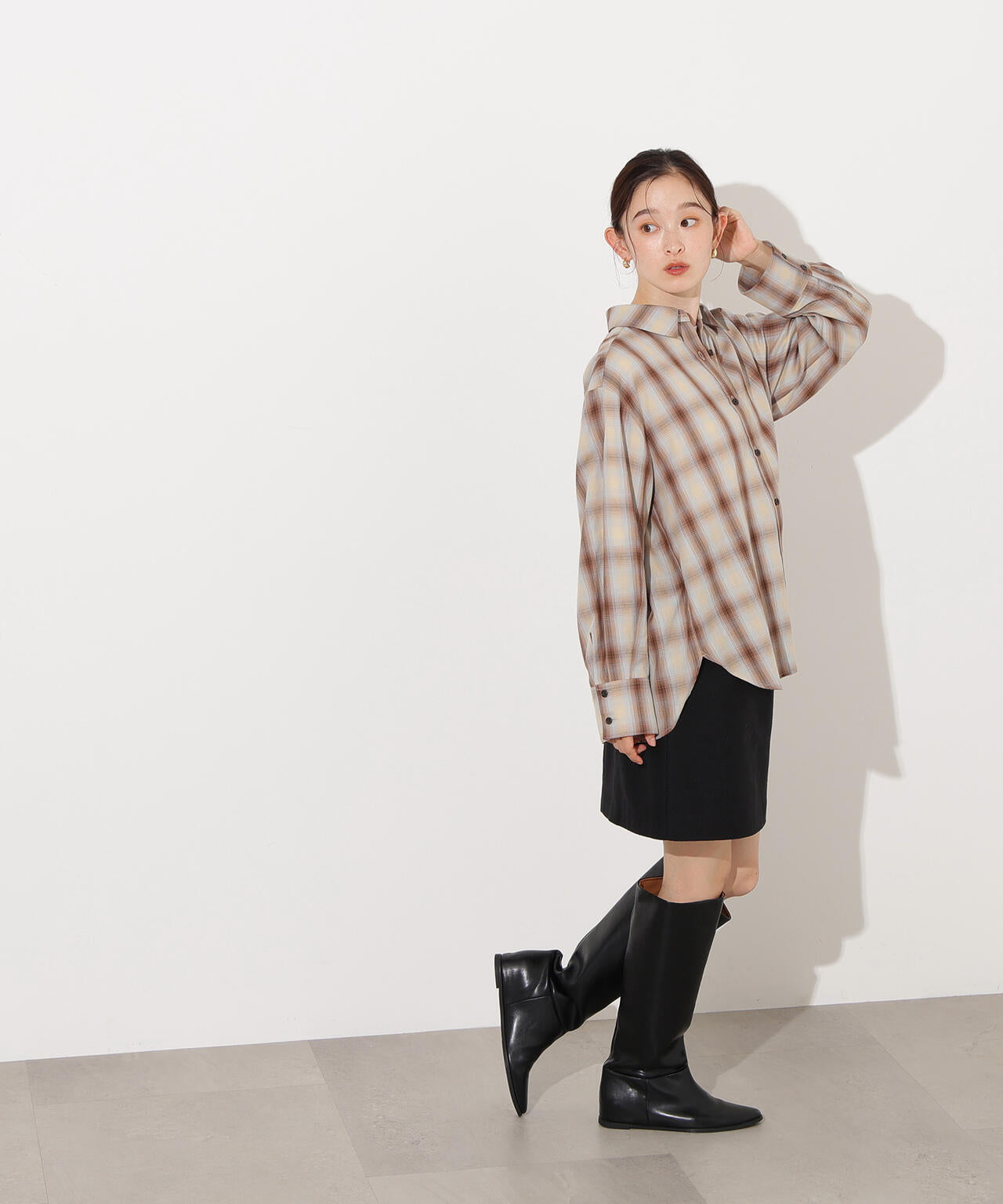 【岸本セシルさん着用】フラノミニスカート