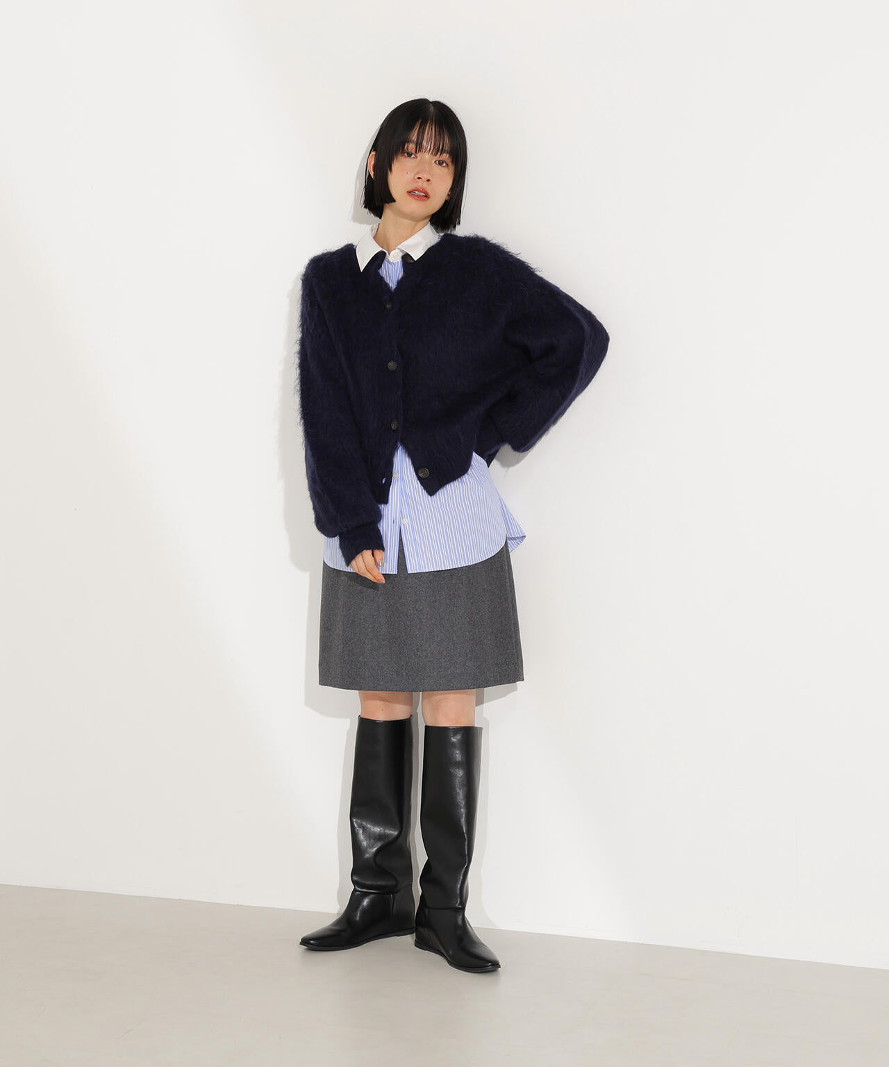 【岸本セシルさん着用】フラノミニスカート