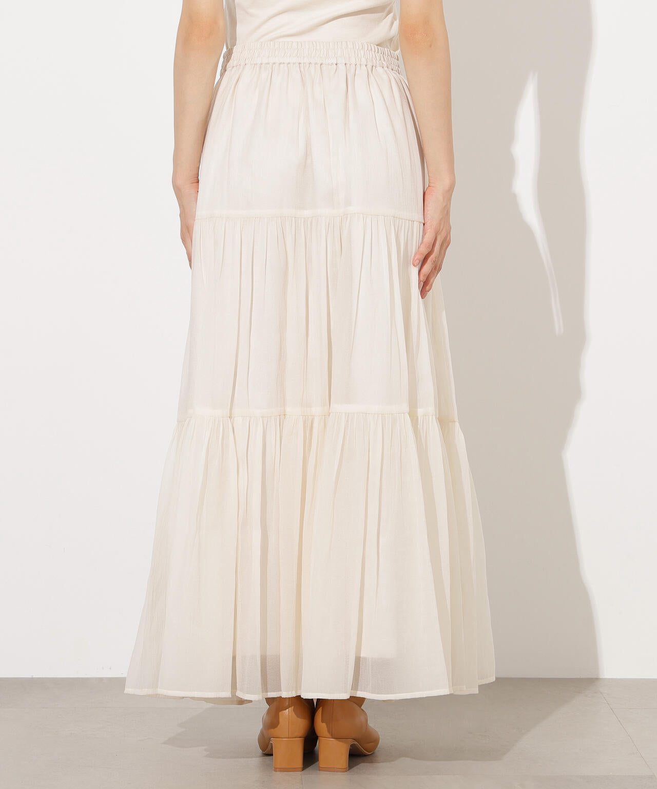 オーガンジーティアードスカート