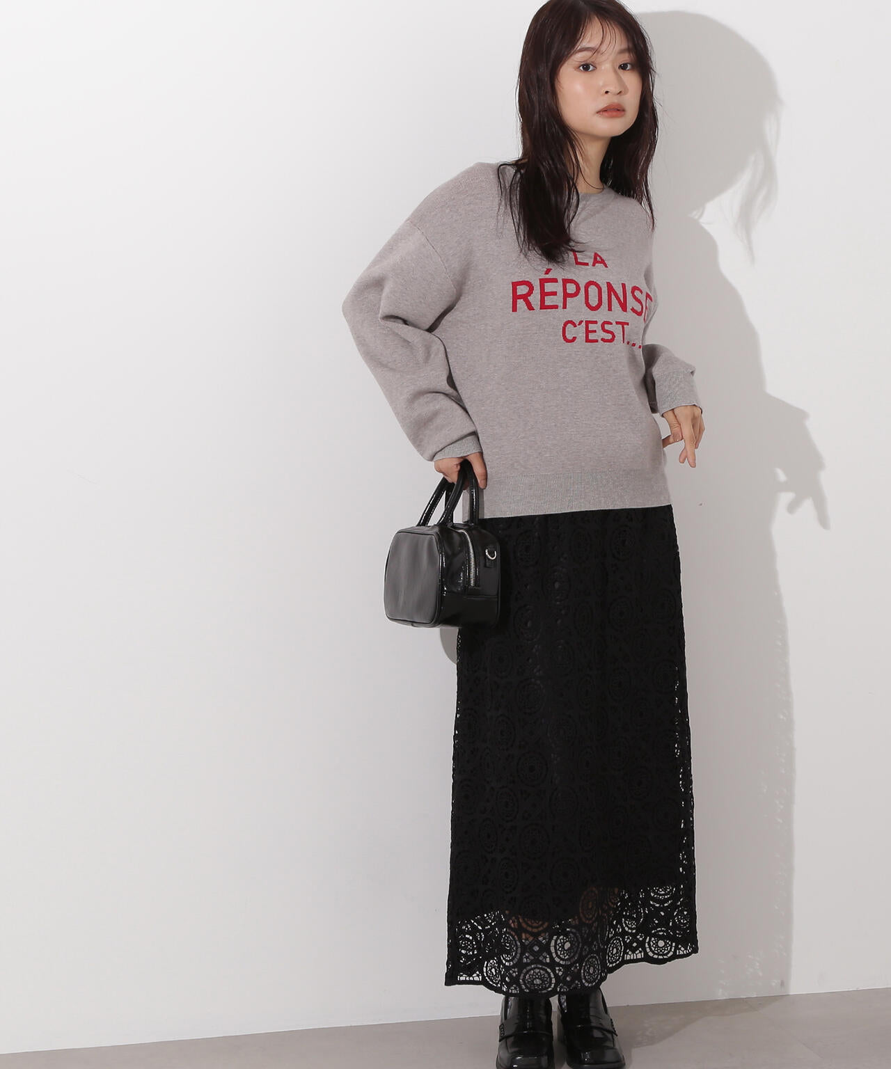 【岸本セシルさん着用】ヴィンテージライクレーススカート