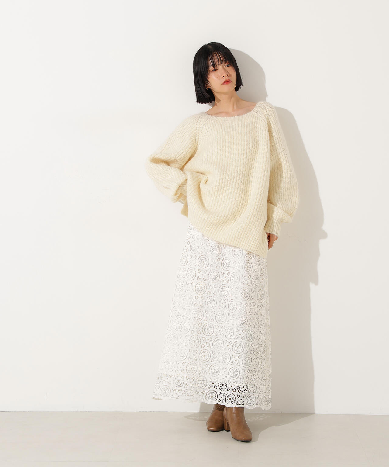 【岸本セシルさん着用】ヴィンテージライクレーススカート