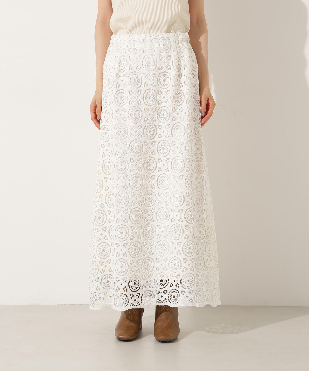 【岸本セシルさん着用】ヴィンテージライクレーススカート