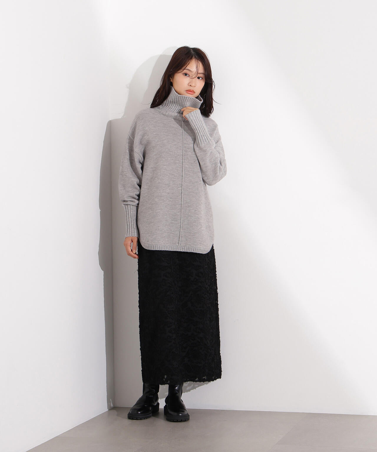 カットジャガードナロースカート