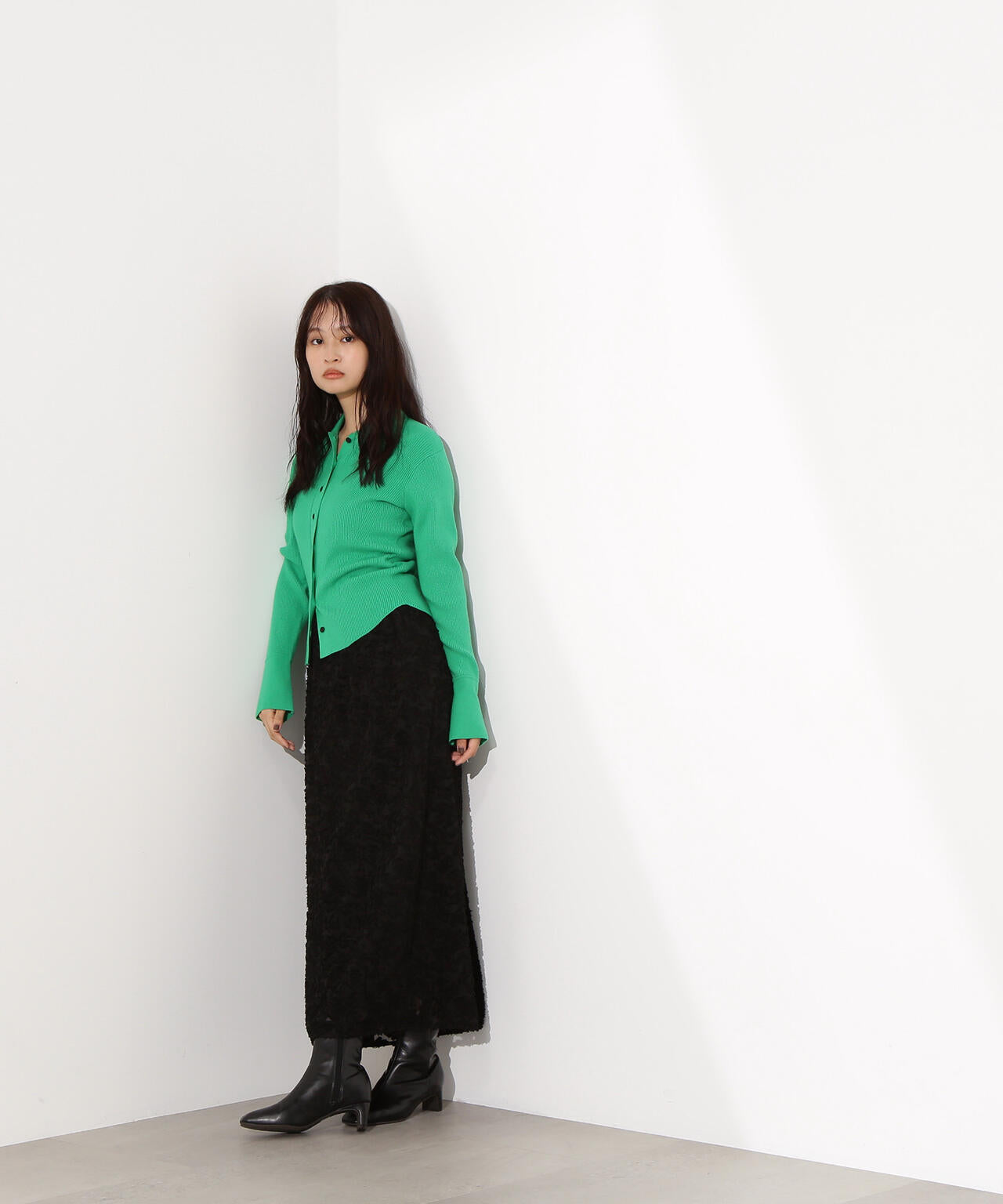 カットジャガードナロースカート