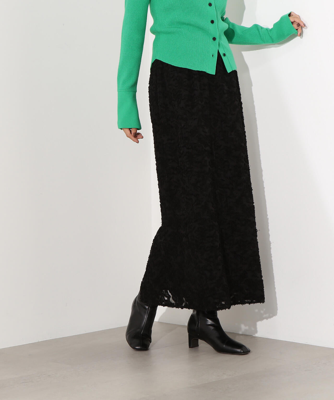 カットジャガードナロースカート