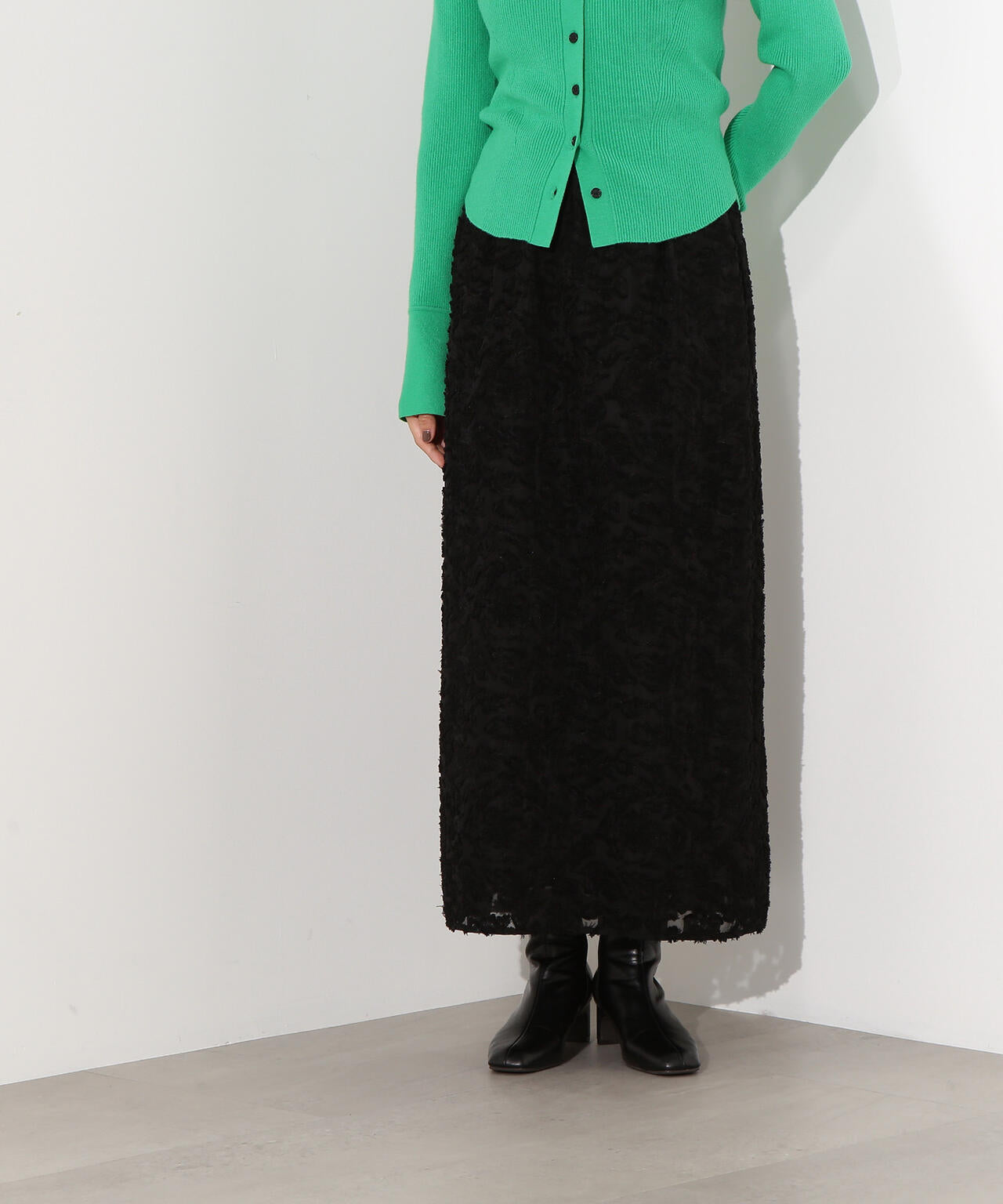 カットジャガードナロースカート