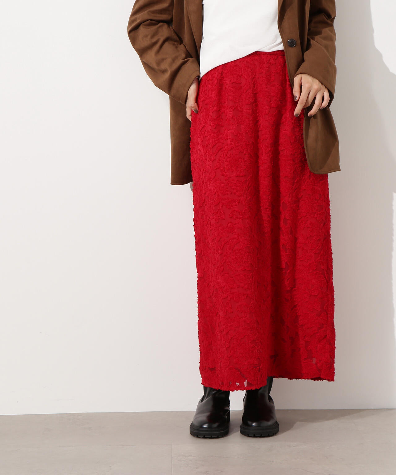 カットジャガードナロースカート