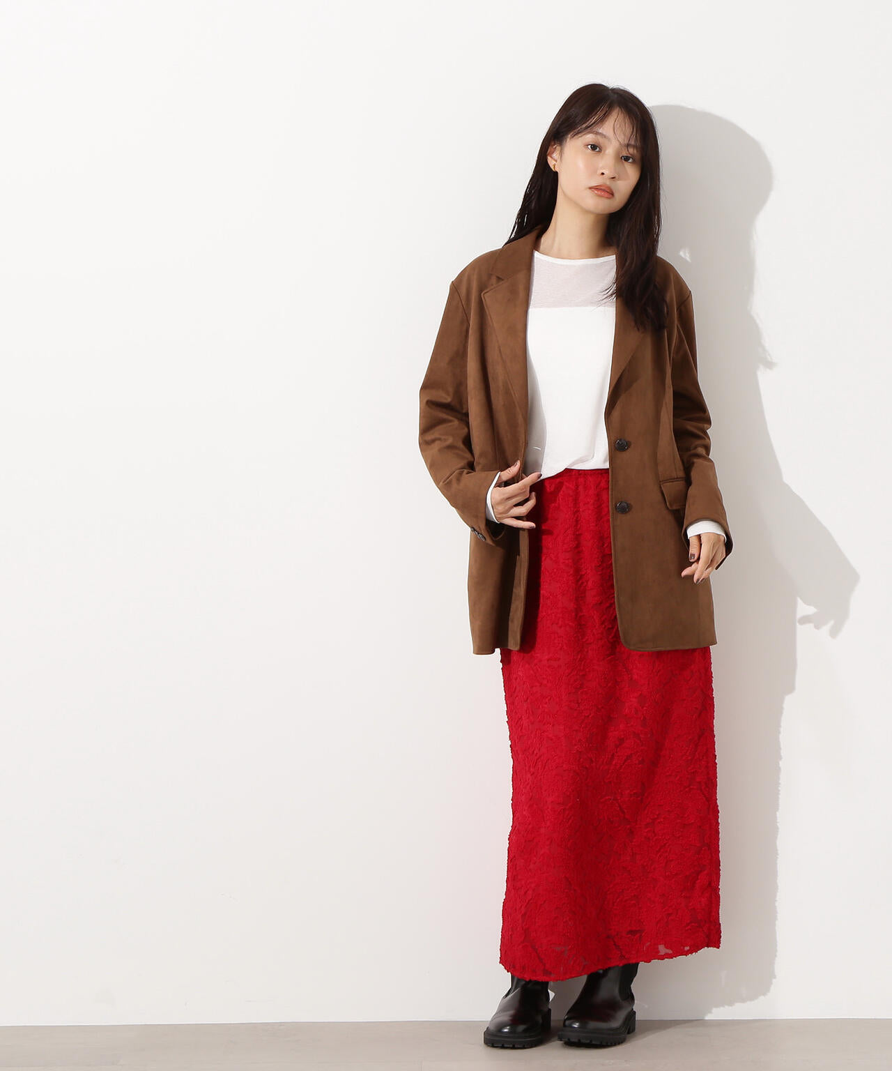 カットジャガードナロースカート