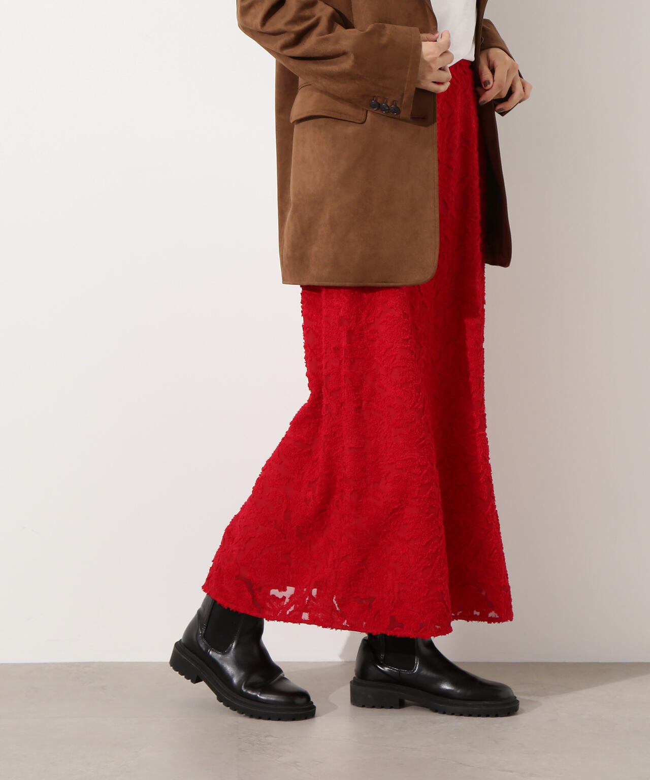 カットジャガードナロースカート