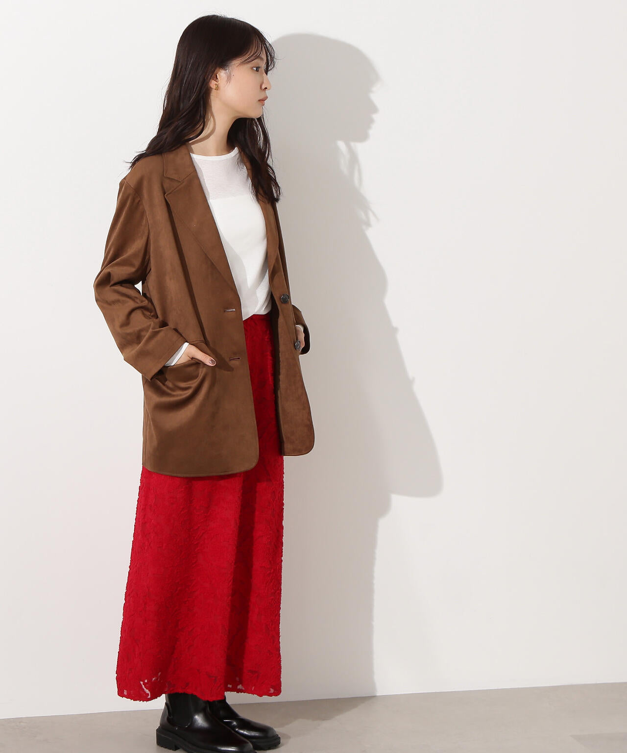 カットジャガードナロースカート