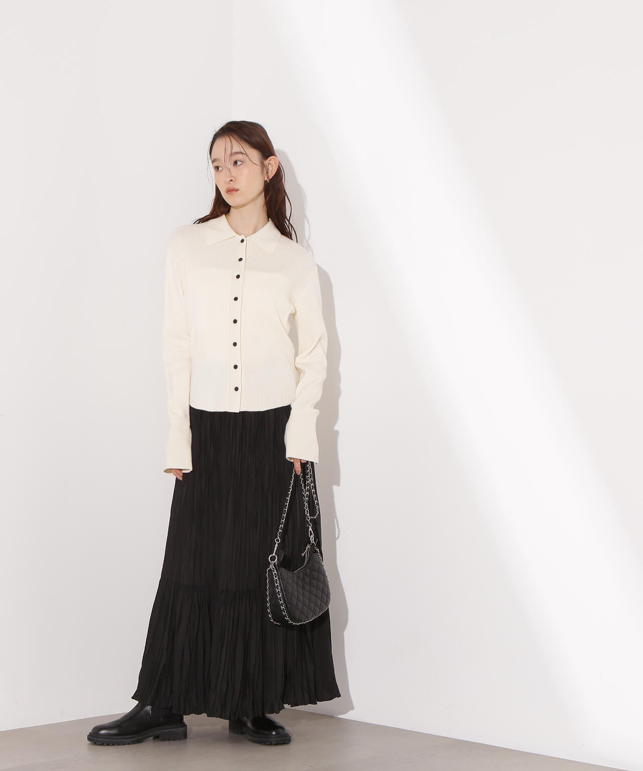 ティアードプリーツスカート