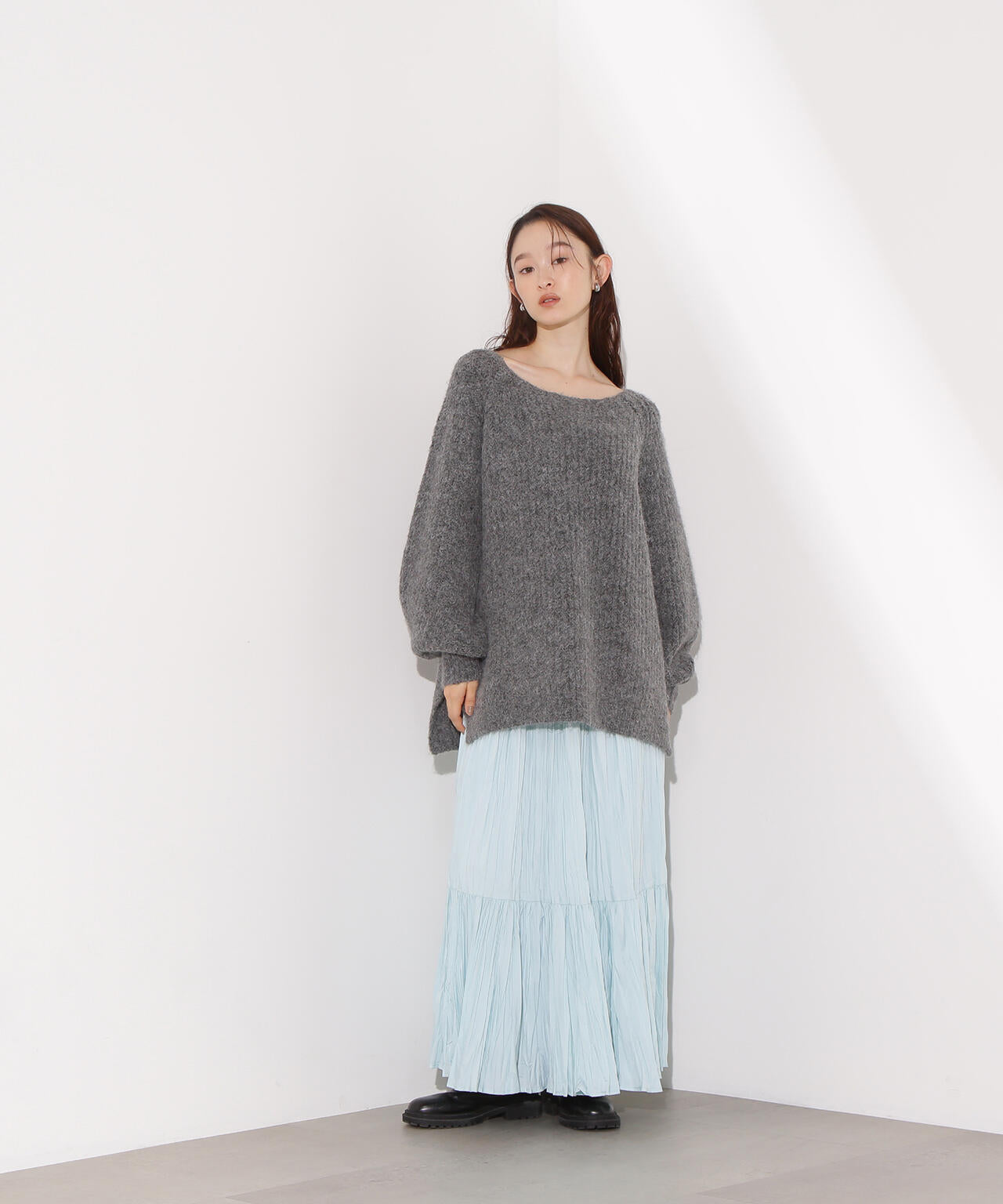 ティアードプリーツスカート