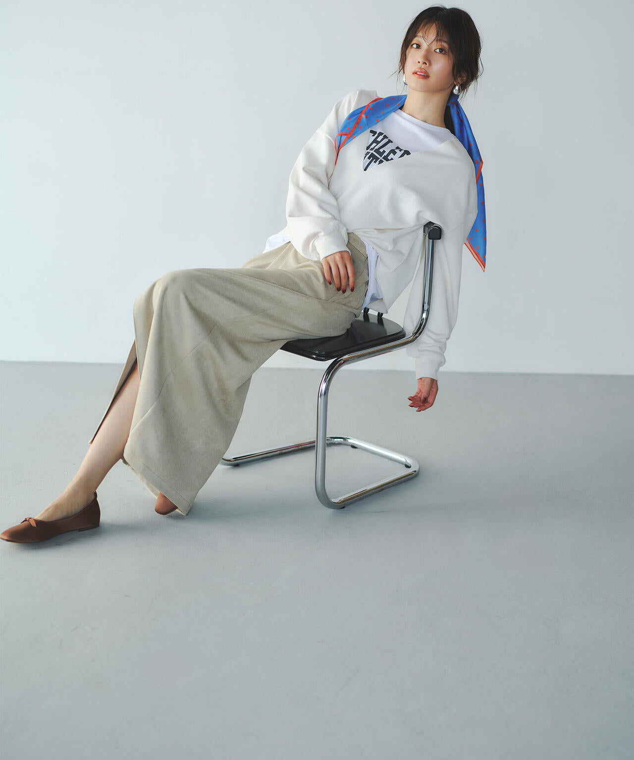 【小室安未さん着用】フェイクスウェードスリットスカート