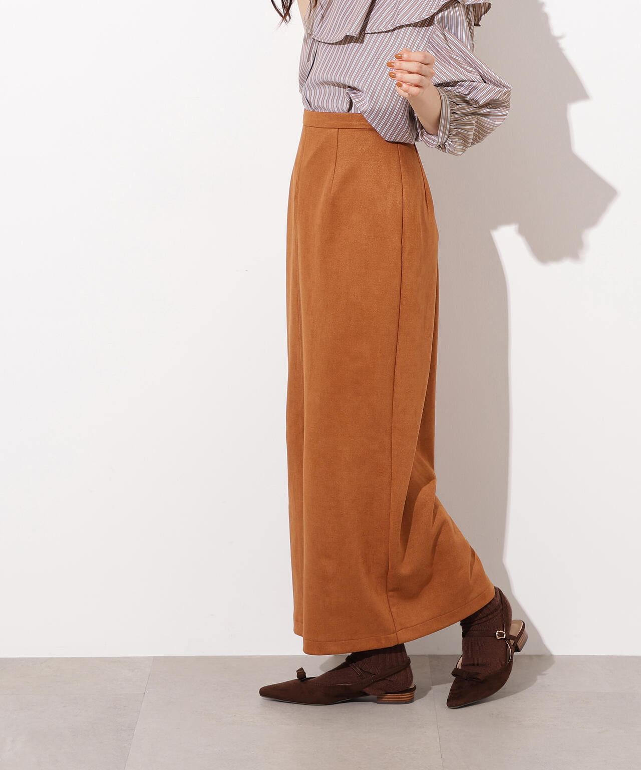 【小室安未さん着用】フェイクスウェードスリットスカート