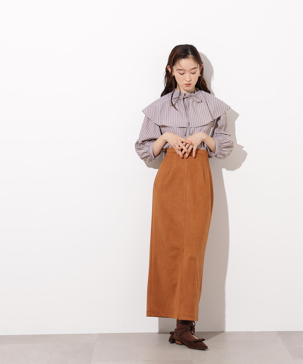 【小室安未さん着用】フェイクスウェードスリットスカート