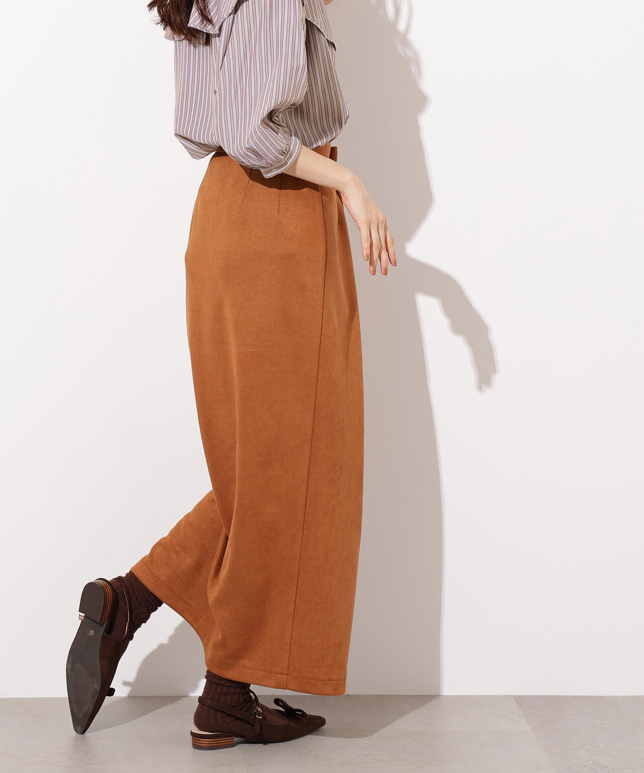 【小室安未さん着用】フェイクスウェードスリットスカート