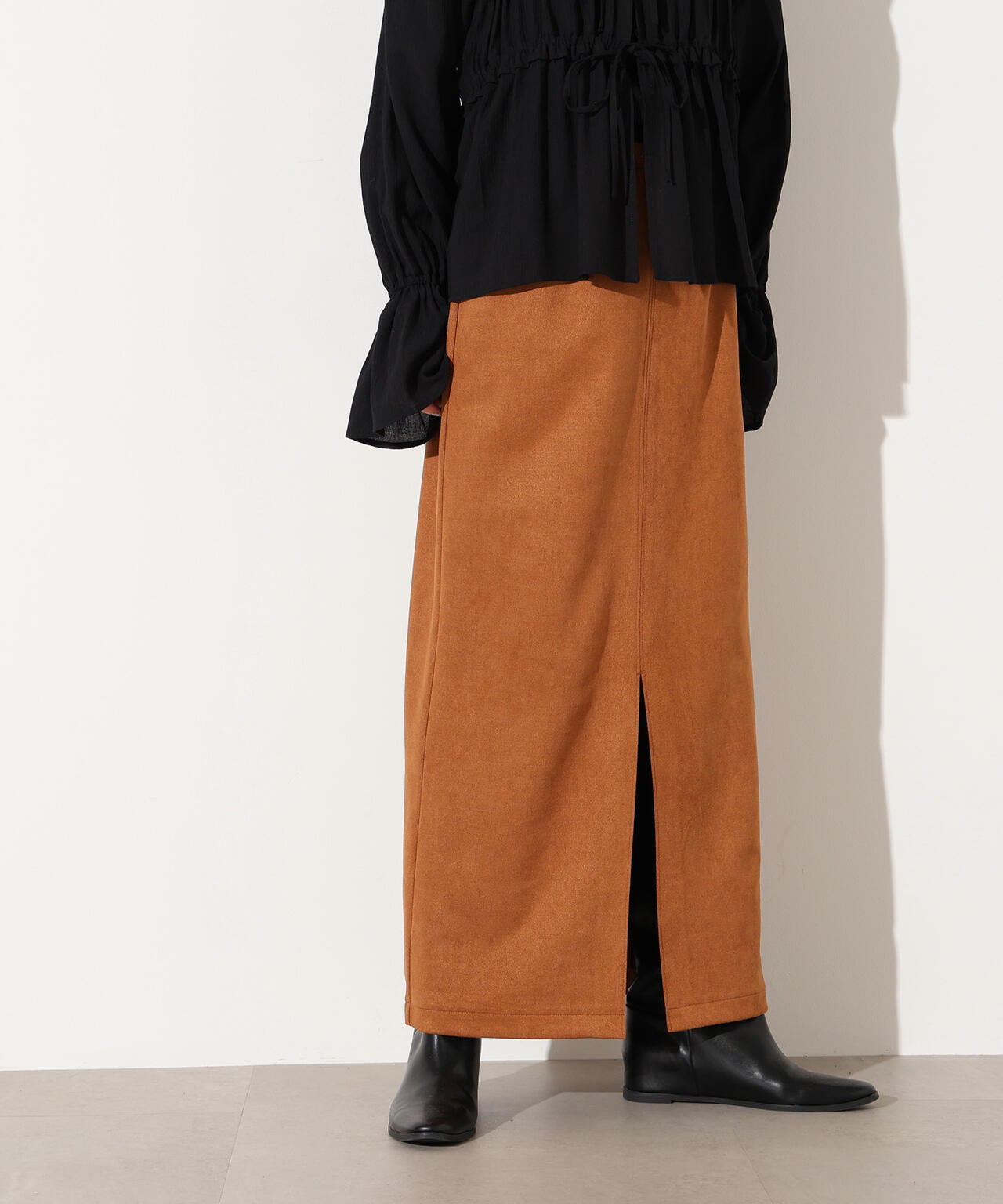 【小室安未さん着用】フェイクスウェードスリットスカート