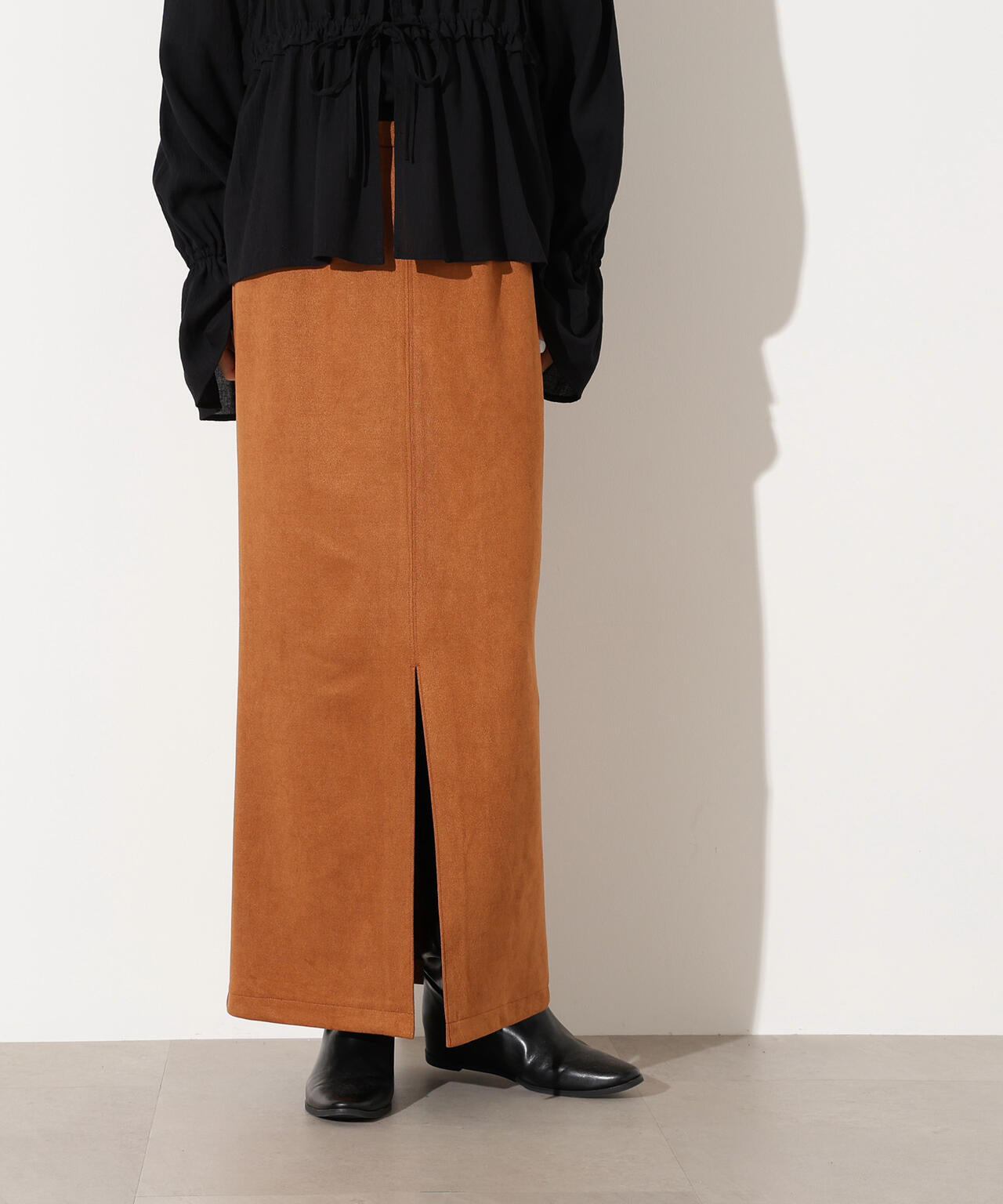 【小室安未さん着用】フェイクスウェードスリットスカート