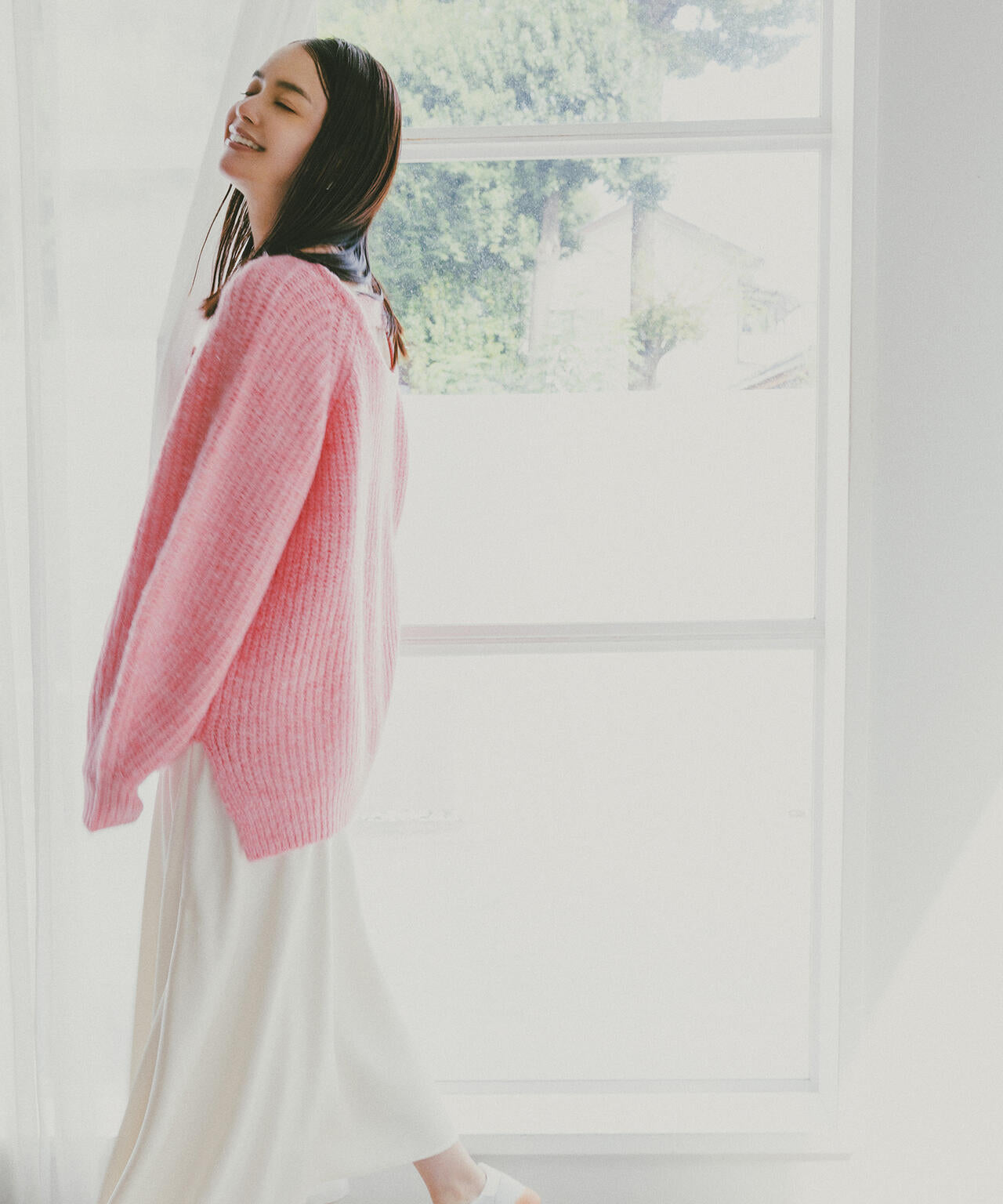 【岸本セシルさん着用】【小室安未さん着用】サテンナロースカート