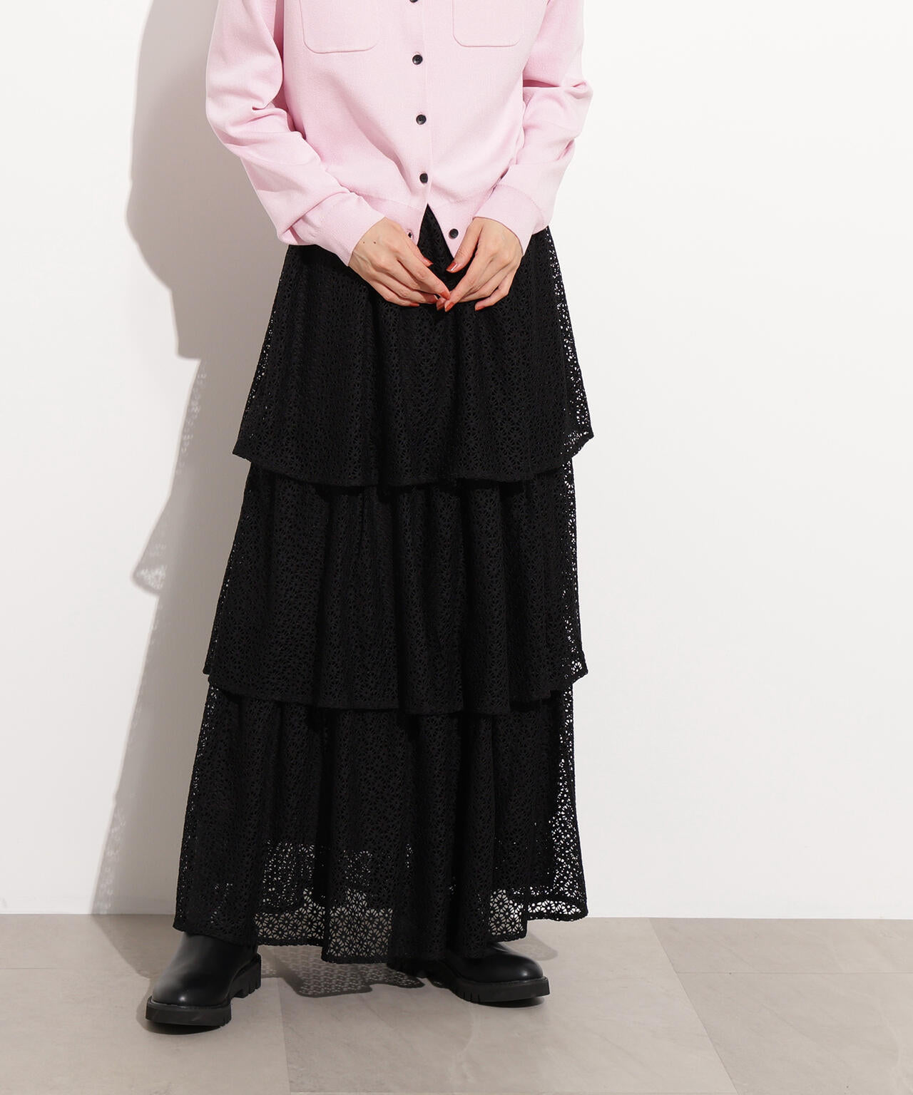 ティアードレーススカート