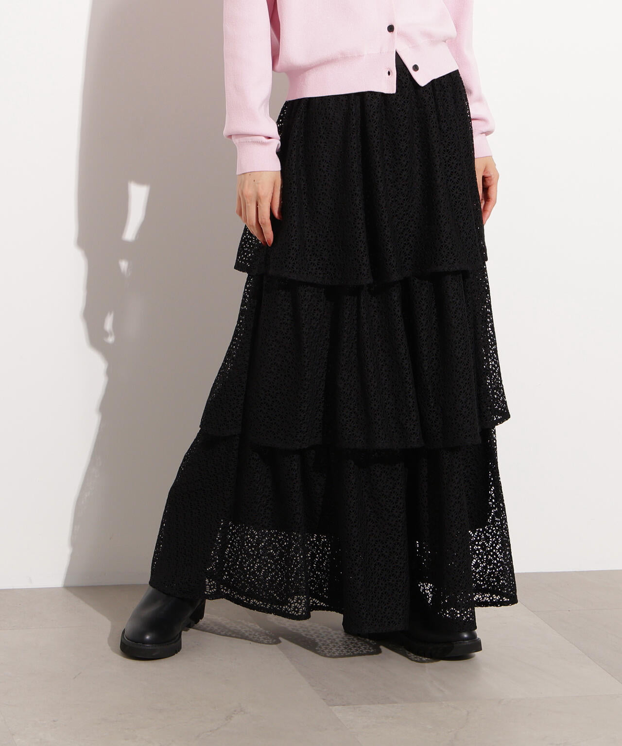 ティアードレーススカート