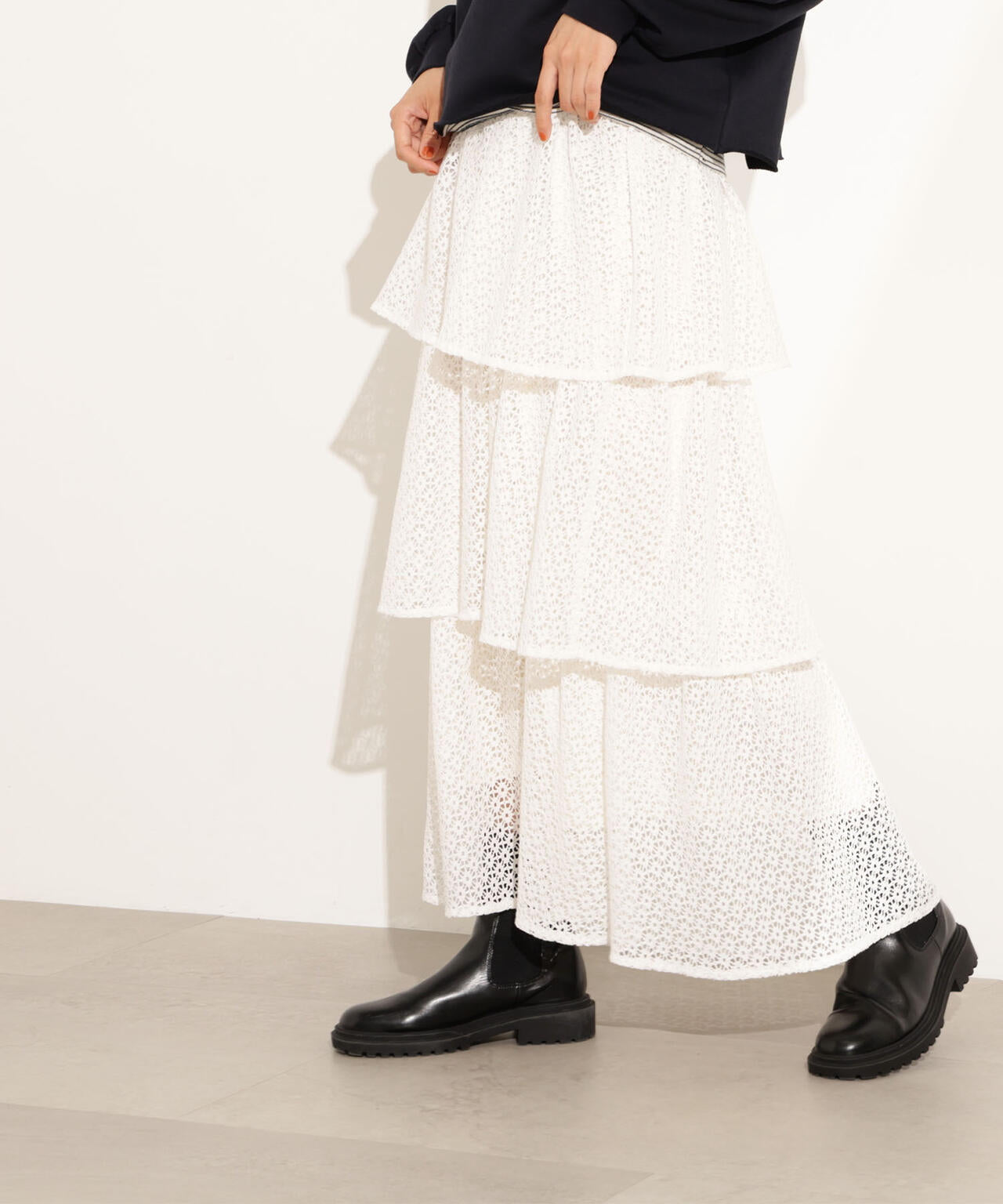 ティアードレーススカート