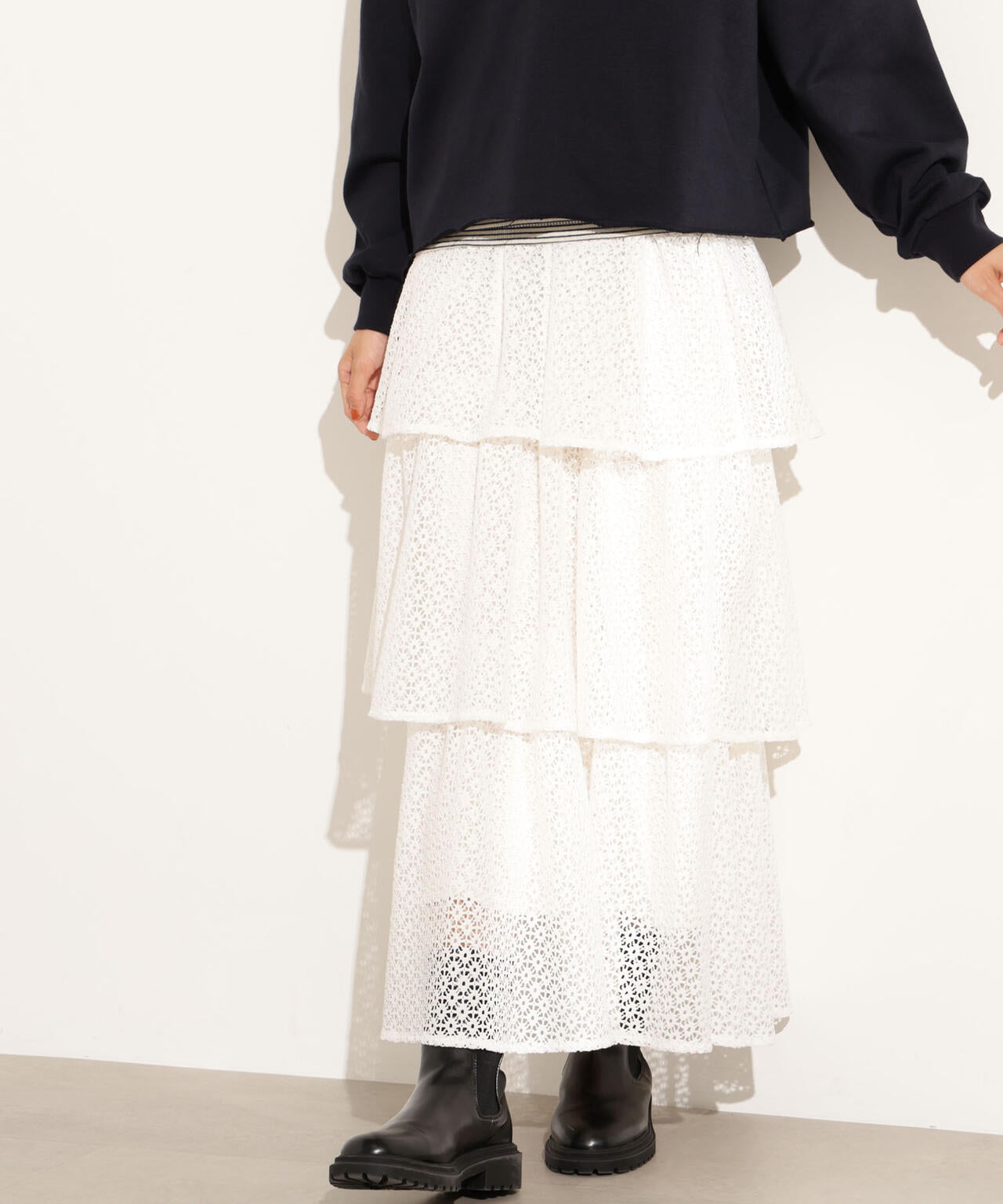 ティアードレーススカート