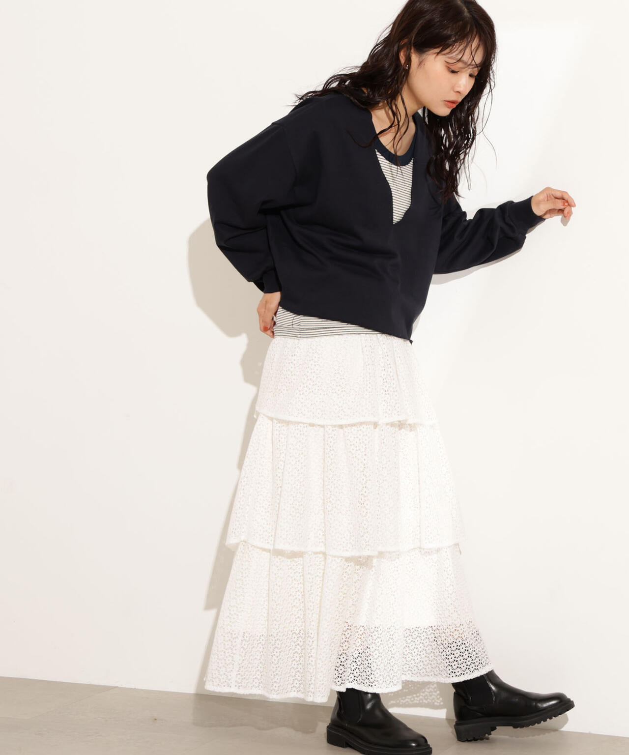 ティアードレーススカート