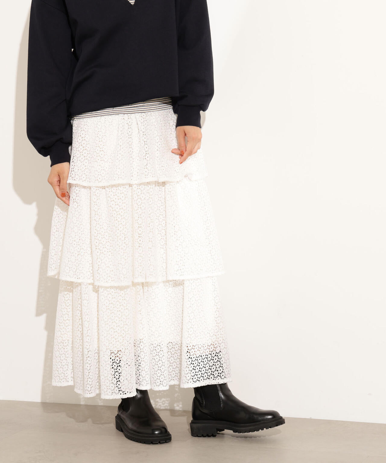 ティアードレーススカート