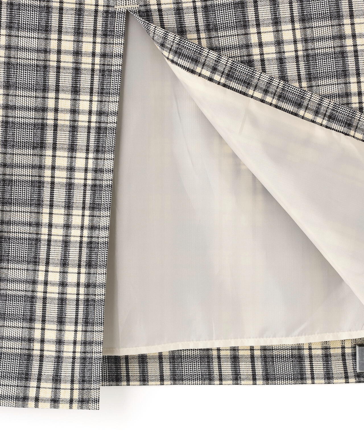 【小室安未さん着用】ハイウエストチェックナロースカート《ブラウン系:LUMINE・LUCUA・official site限定》