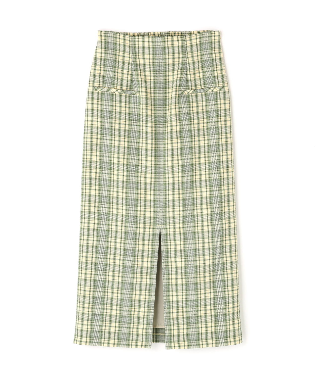 【小室安未さん着用】ハイウエストチェックナロースカート《ブラウン系:LUMINE・LUCUA・official site限定》