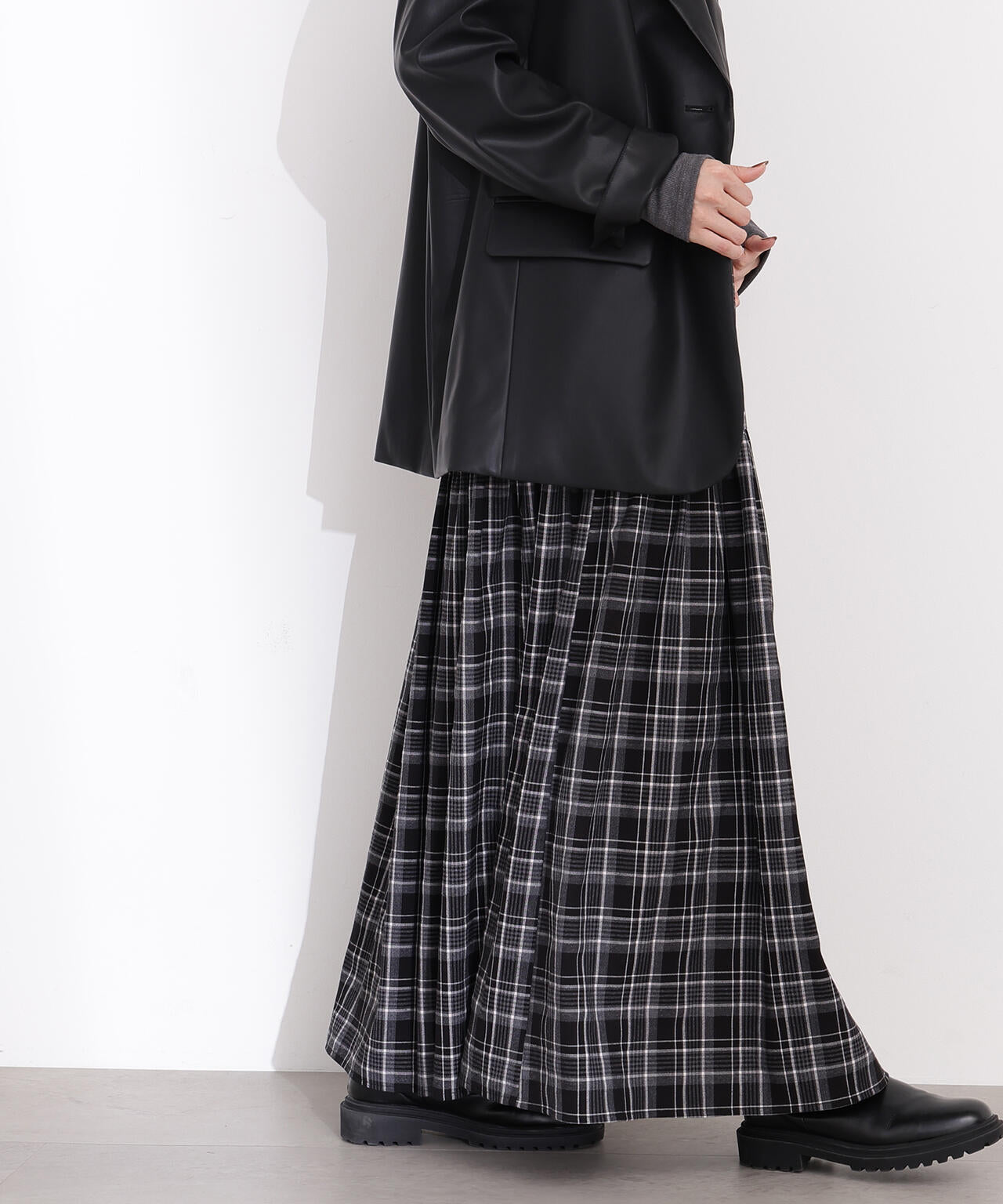 チェックティアードスカート