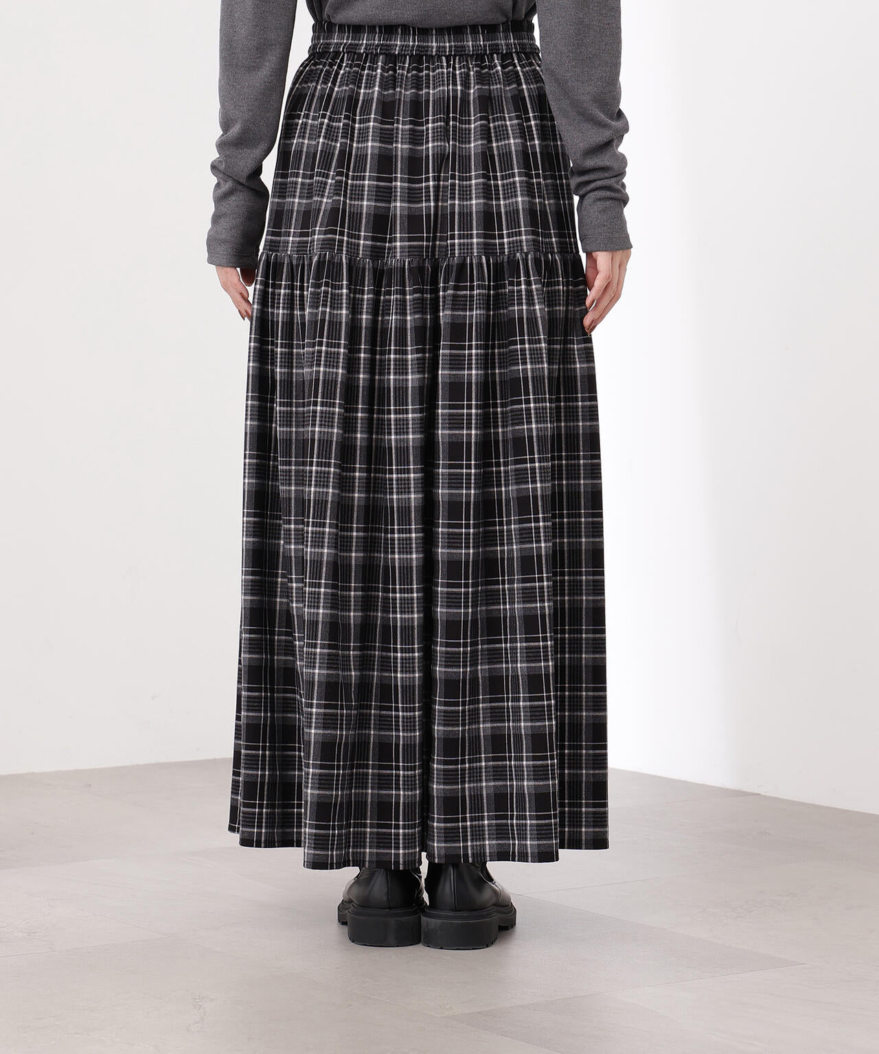 チェックティアードスカート