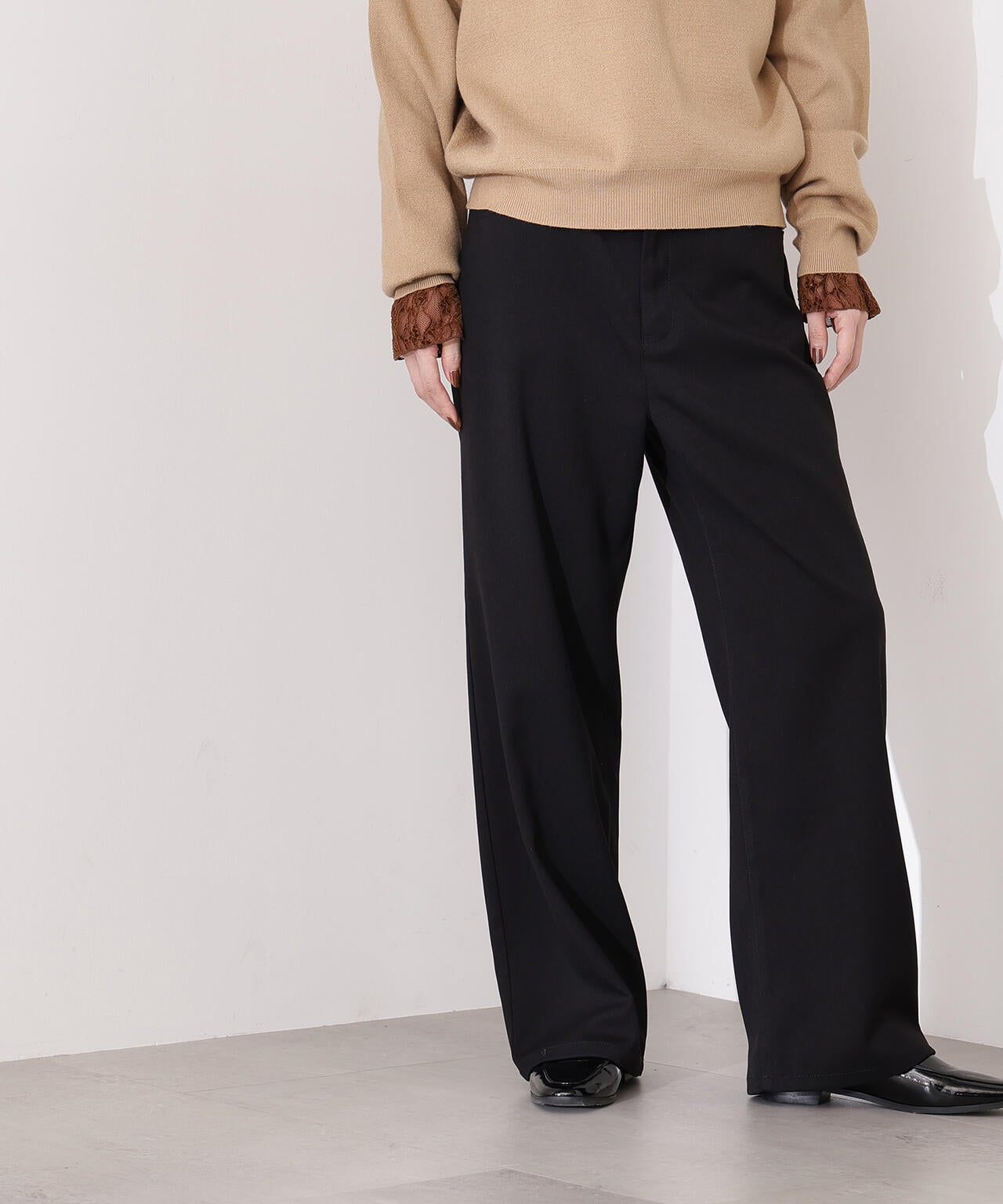 【岸本セシルさん着用】ベーシックツイルワイドパンツ