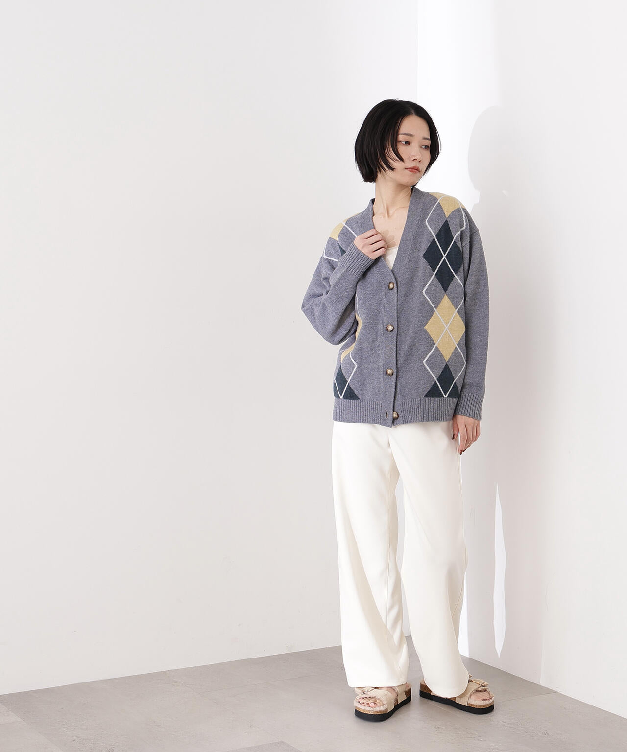 【岸本セシルさん着用】ベーシックツイルワイドパンツ