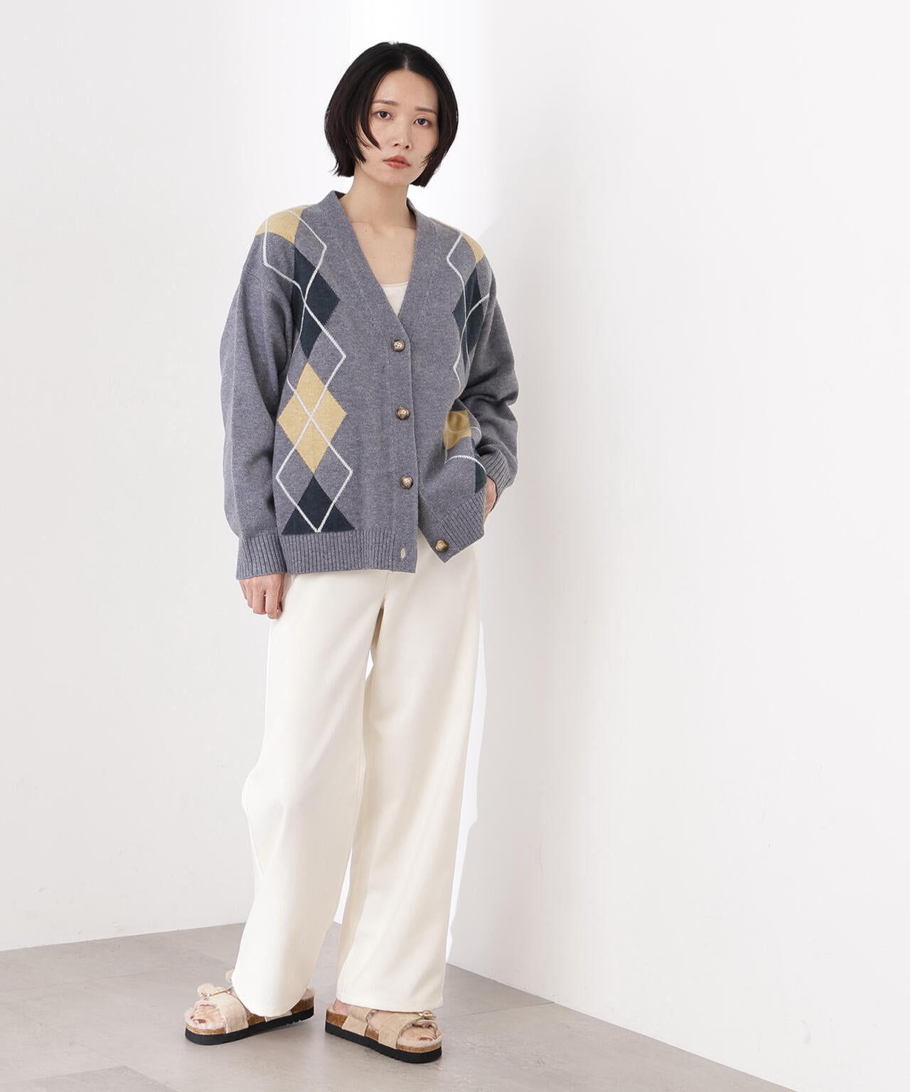 【岸本セシルさん着用】ベーシックツイルワイドパンツ