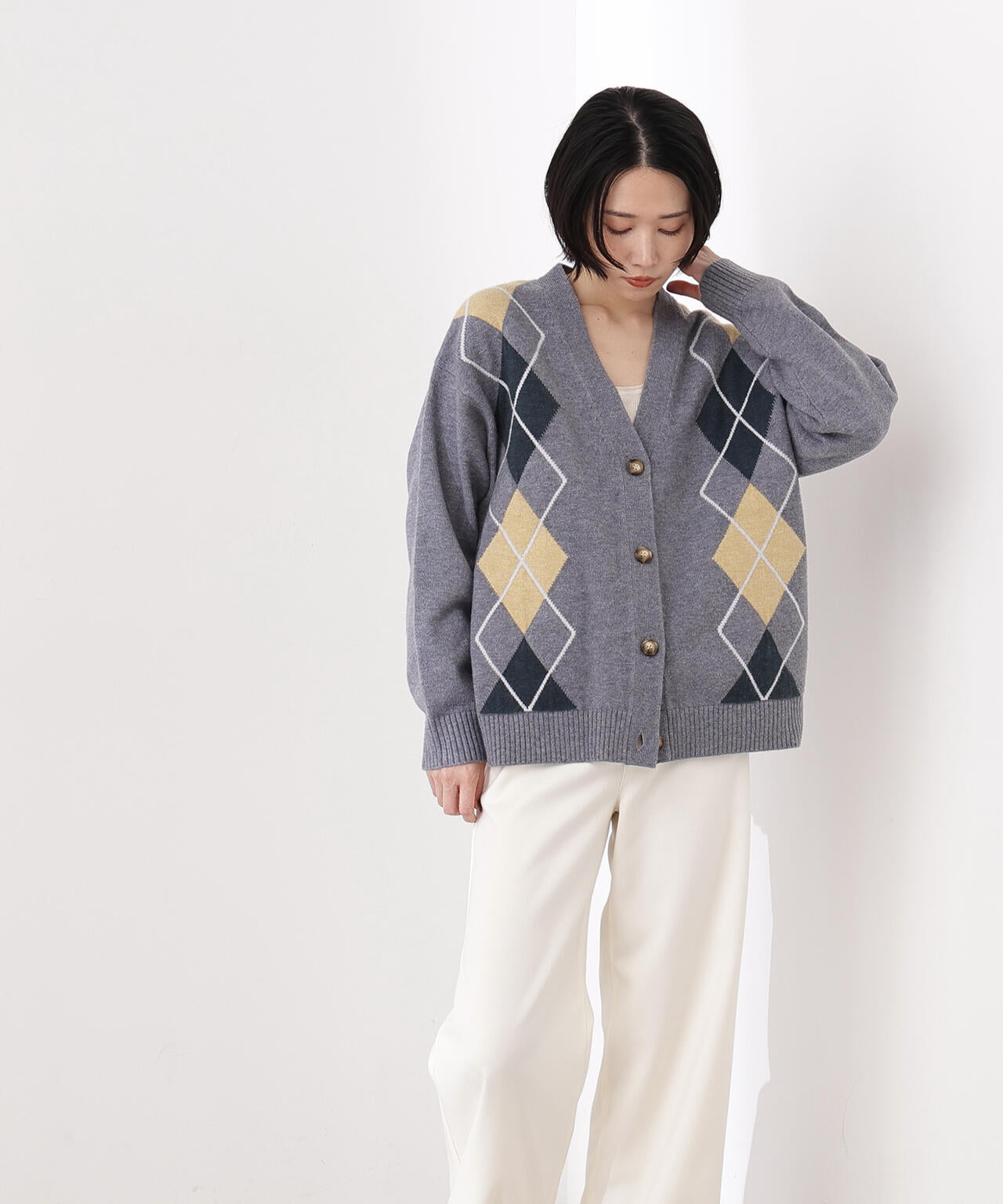 【岸本セシルさん着用】ベーシックツイルワイドパンツ