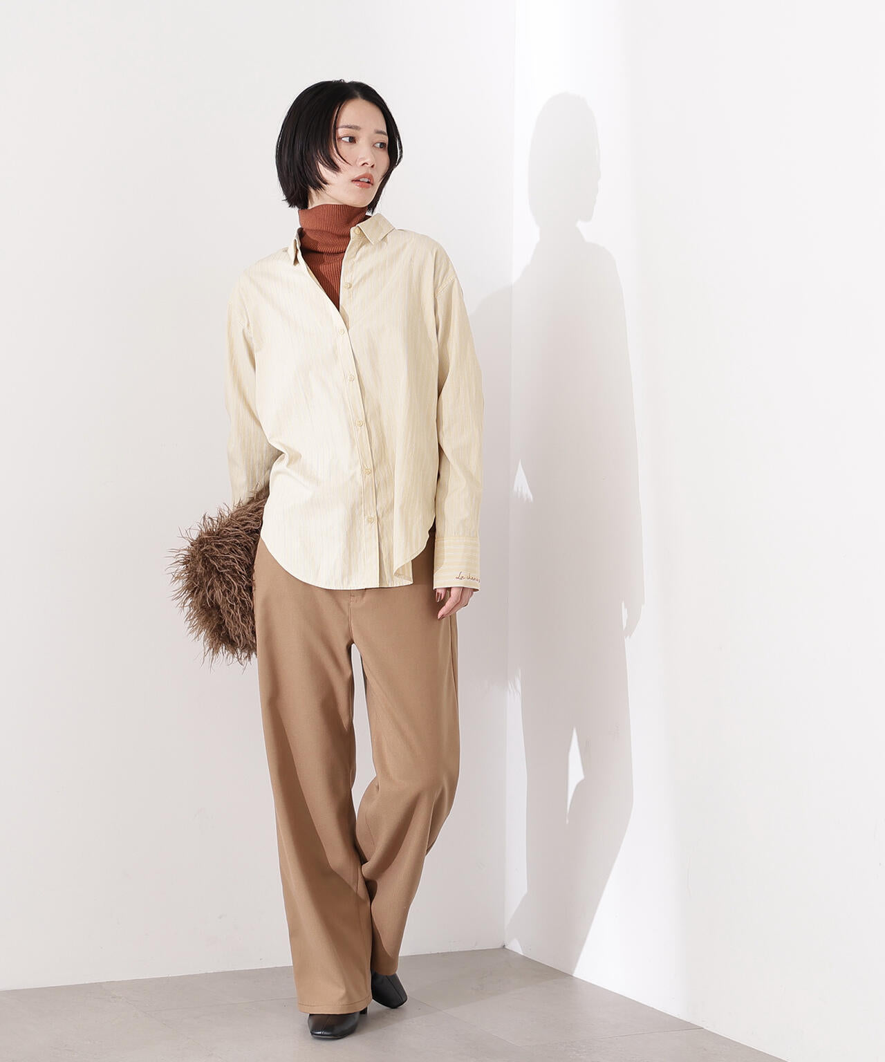 【岸本セシルさん着用】ベーシックツイルワイドパンツ