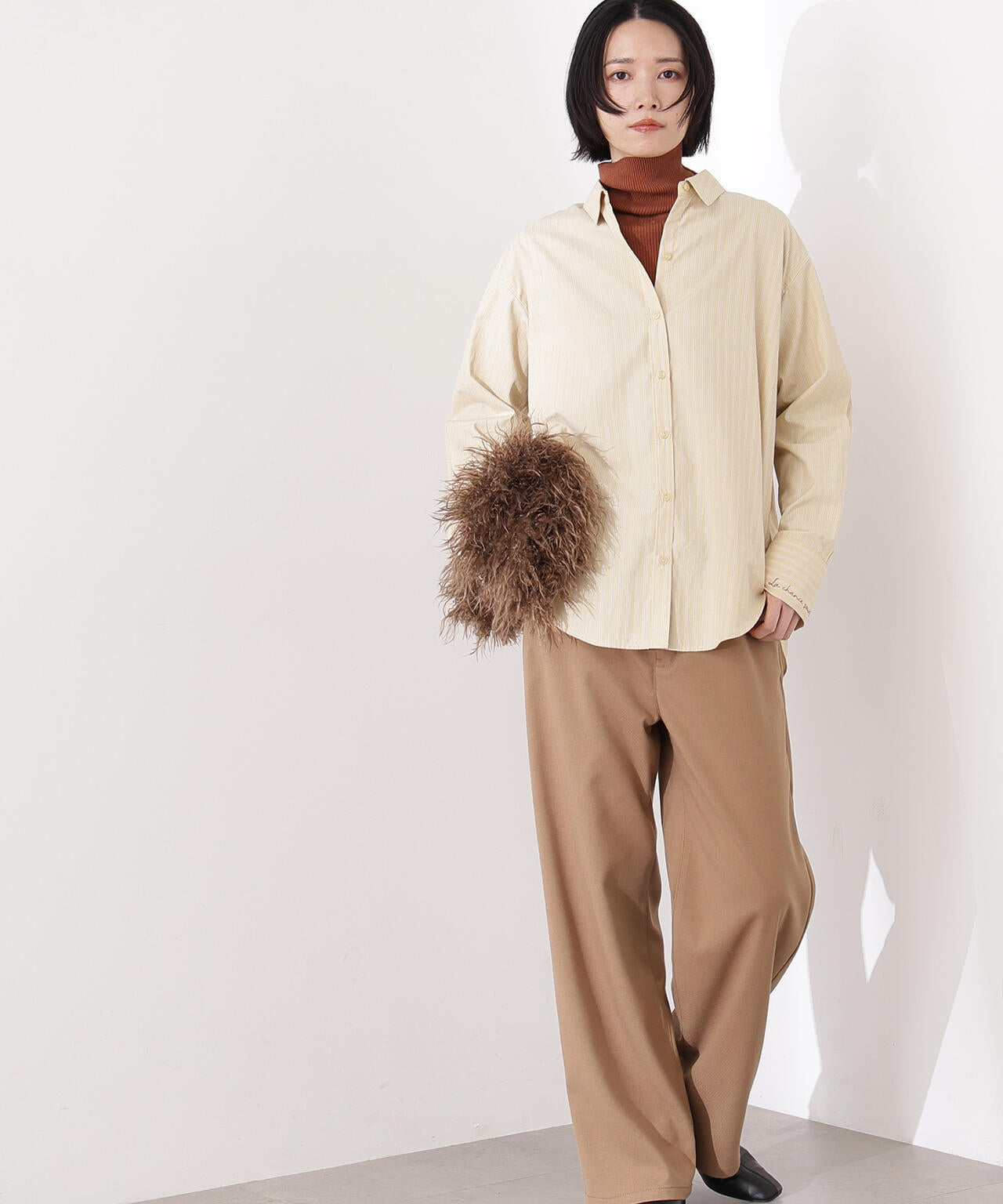 【岸本セシルさん着用】ベーシックツイルワイドパンツ