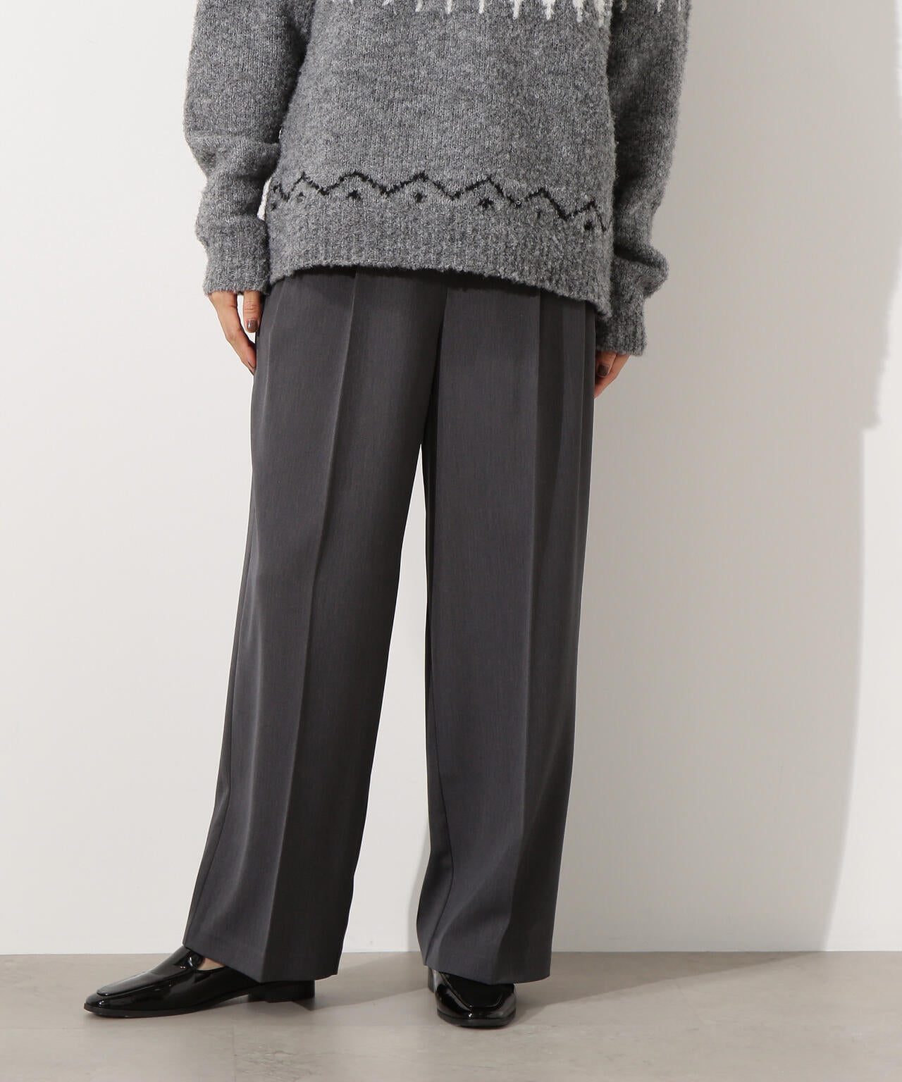 ツータックワイドパンツ