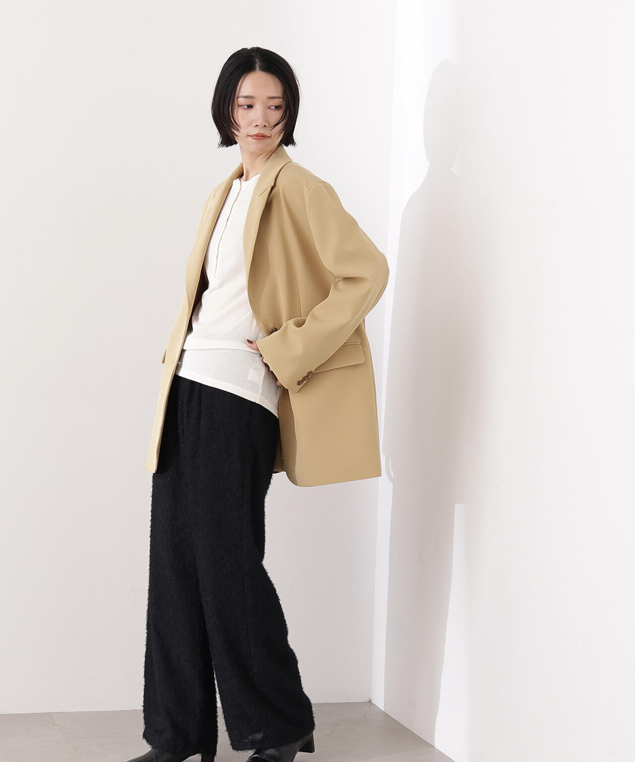 フェザータッチワイドパンツ